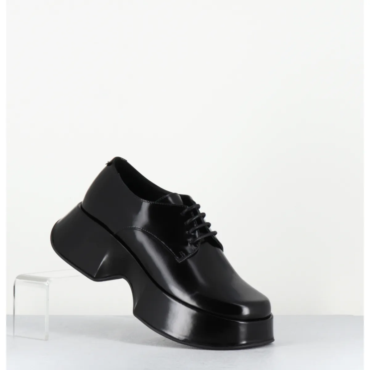 Chaussures | Plateformes^VIC MATIE Derbies à plateforme en cuir glacé - 1F2408D LATTEX BLACK NOIR