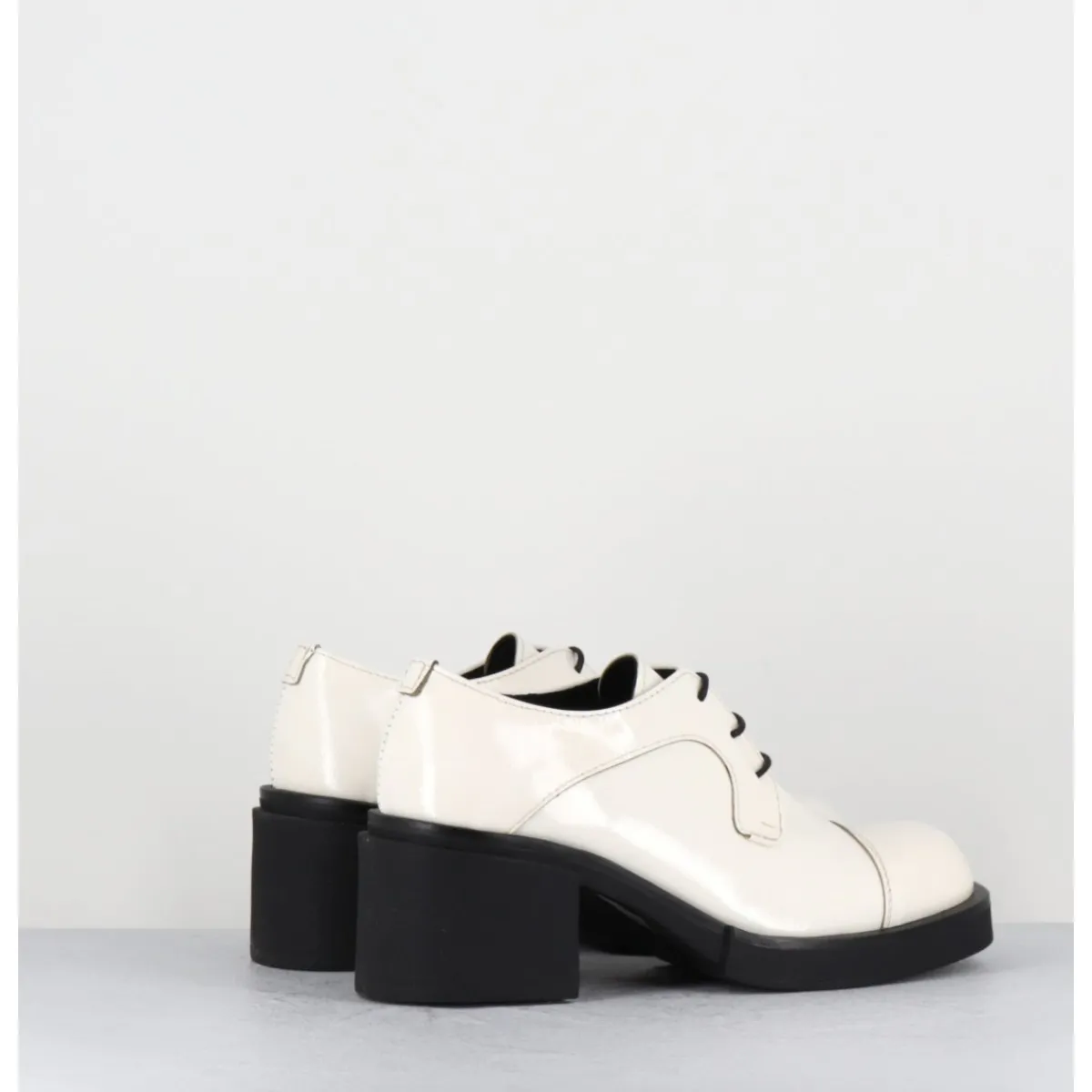 Chaussures^GARRICE LAB Derbies à talon en cuir vernis souple - YOSHI NAPLAK PANNA BLANC