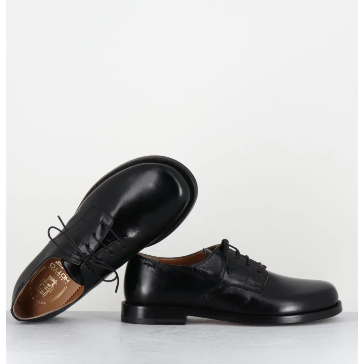 Chaussures^HOTTO Derbies en cuir bout asymétrique - 66607 ATHENE NERO NOIR