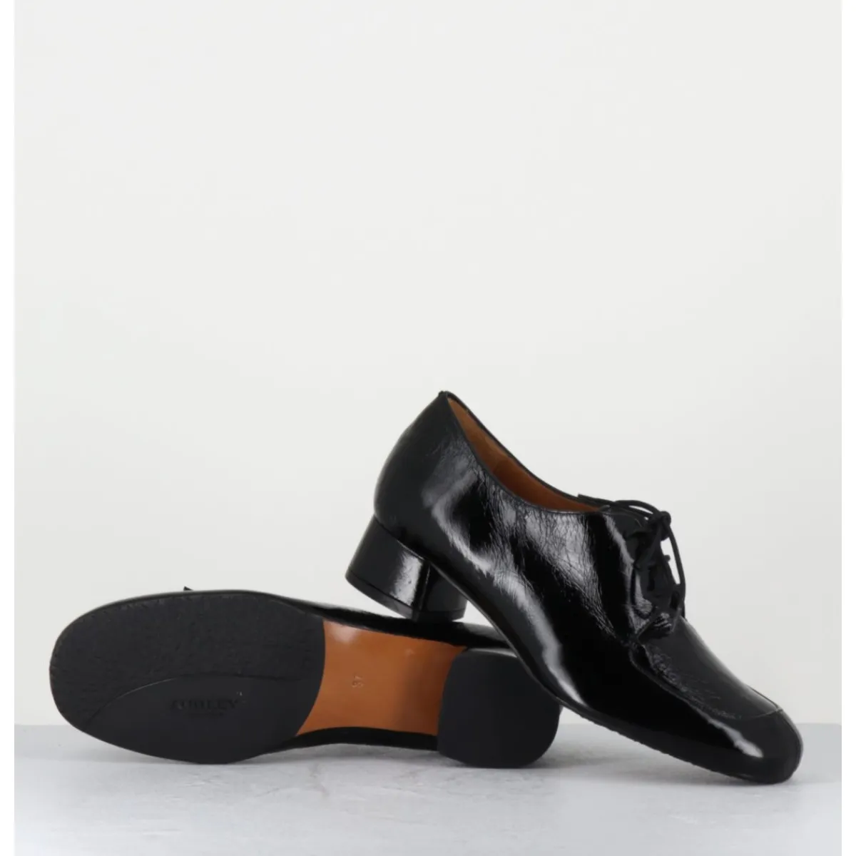Chaussures^AUDLEY Derbies en cuir petit talon - MONICA BLACK MALORY NOIR