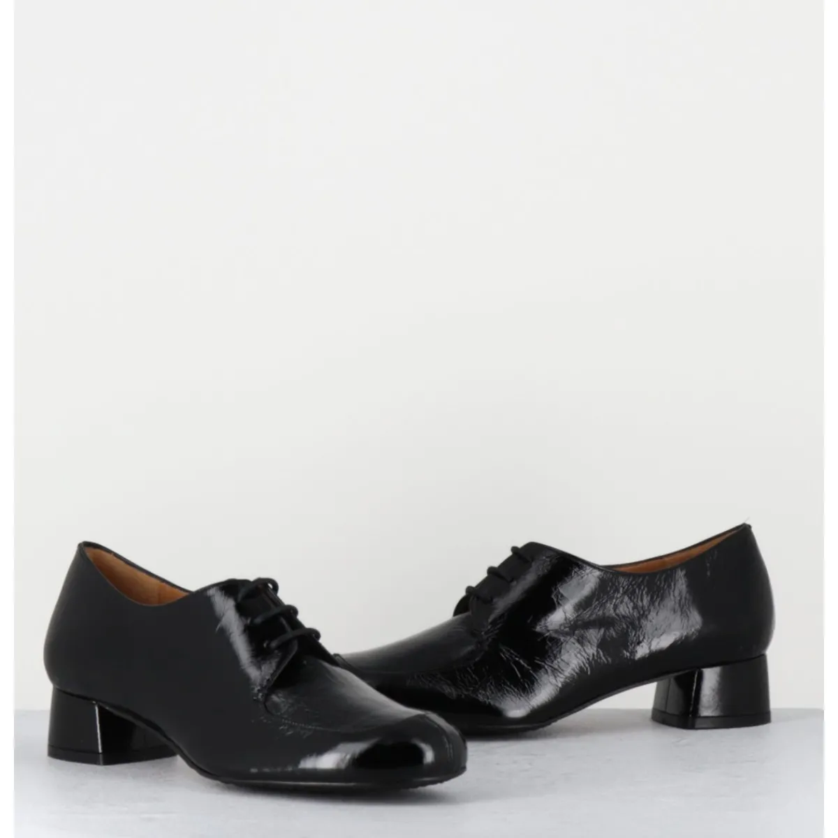 Chaussures^AUDLEY Derbies en cuir petit talon - MONICA BLACK MALORY NOIR