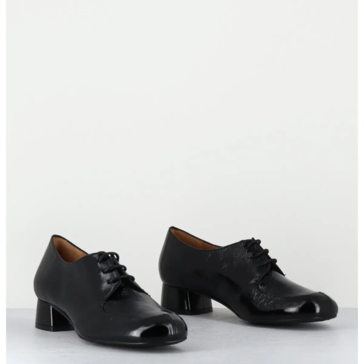 Chaussures^AUDLEY Derbies en cuir petit talon - MONICA BLACK MALORY NOIR