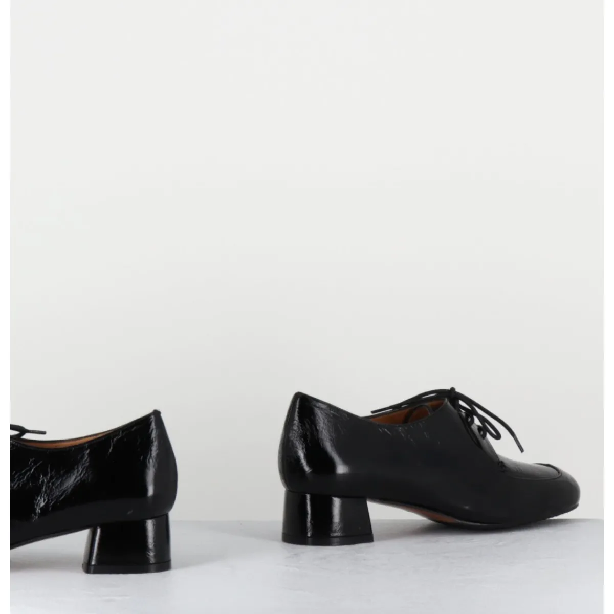 Chaussures^AUDLEY Derbies en cuir petit talon - MONICA BLACK MALORY NOIR