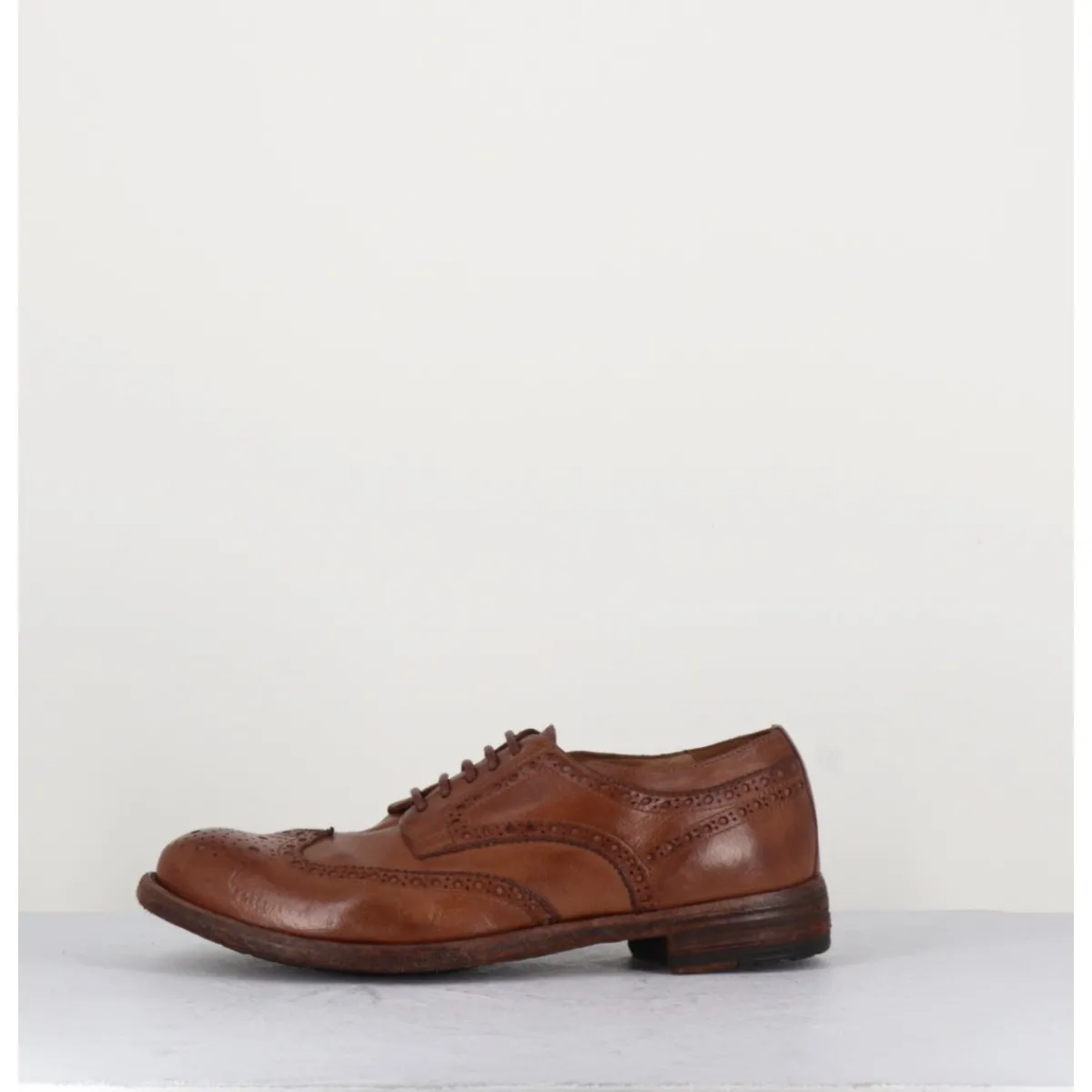 Chaussures^OFFICINE CREATIVE Derbies fleuris en cuir - LEXIKON001 TABACCO CAMEL