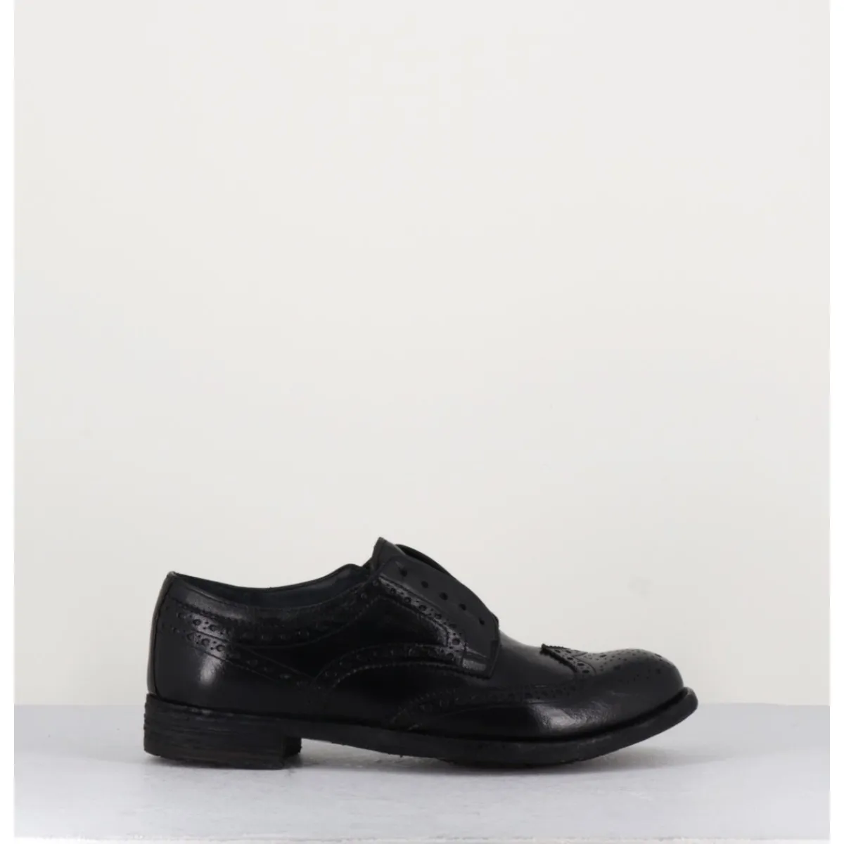 Chaussures^OFFICINE CREATIVE Derbies fleuris en cuir - LEXIKON001 NERO NOIR