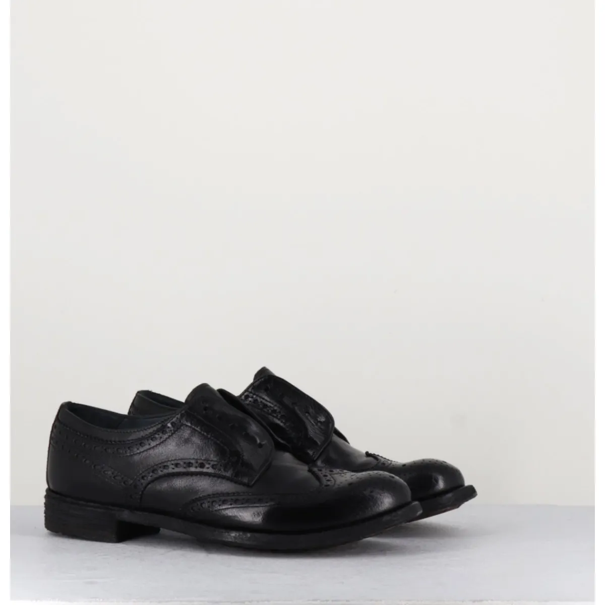 Chaussures^OFFICINE CREATIVE Derbies fleuris en cuir - LEXIKON001 NERO NOIR