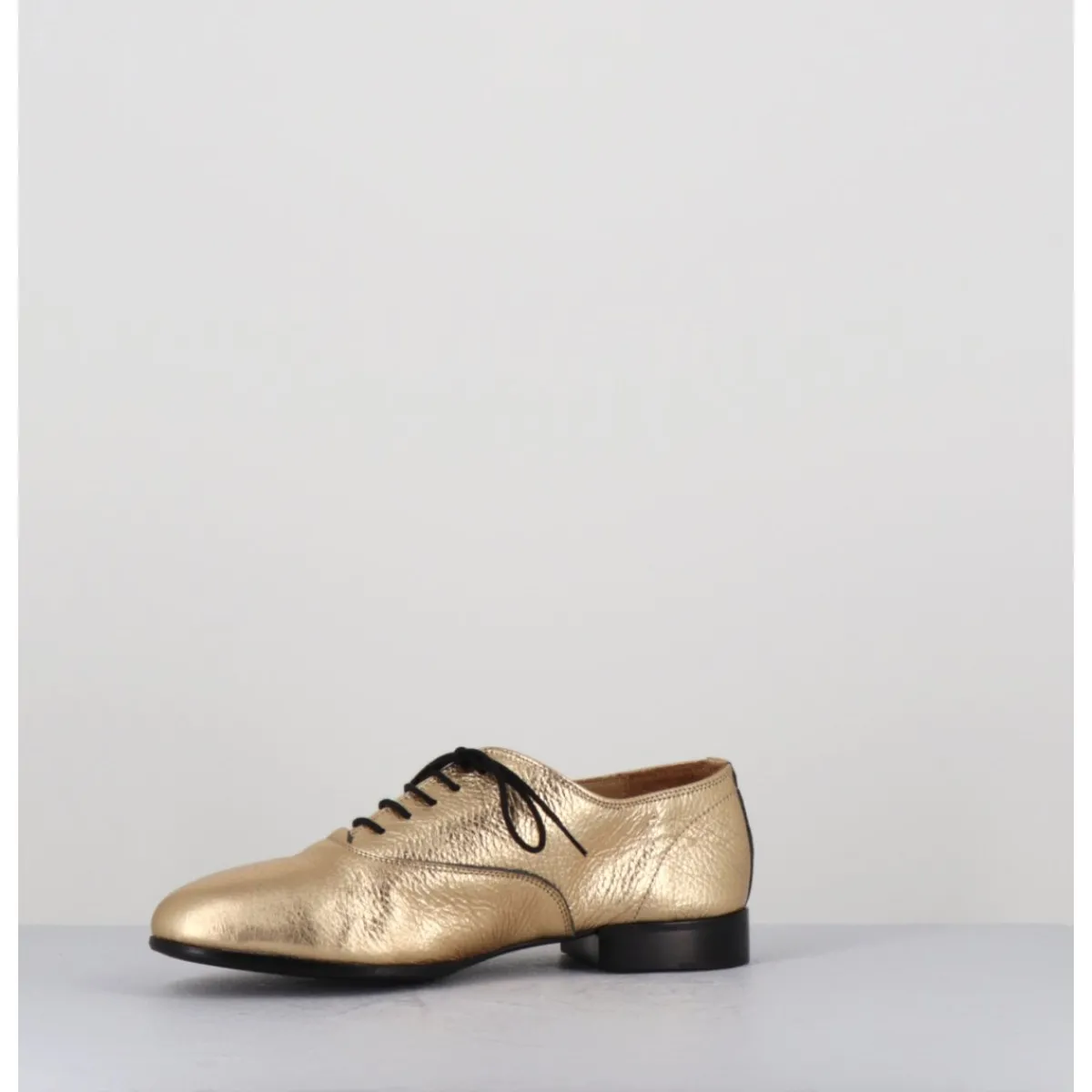 Chaussures^TO&CO Derbies minimalistes en cuir doré - STJA COW PLATINO DORE