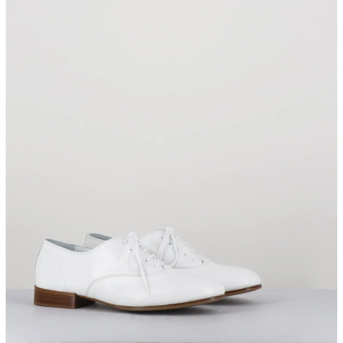 Chaussures^TO&CO Derbies minimalistes en cuir souple - STJA COW WHITE BLANC