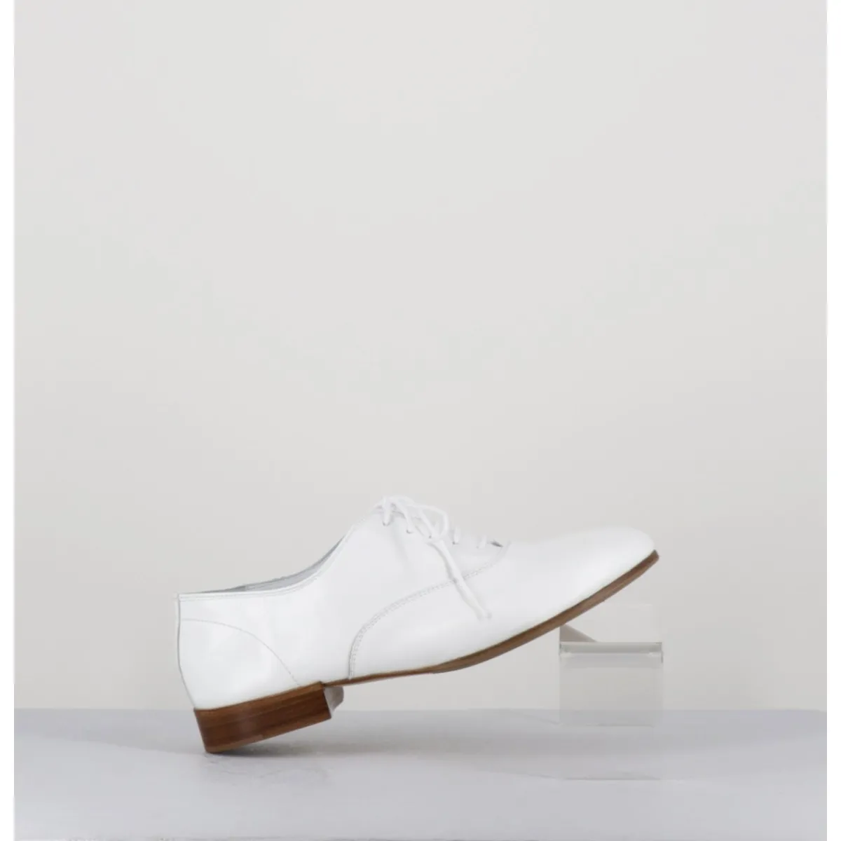 Chaussures^TO&CO Derbies minimalistes en cuir souple - STJA COW WHITE BLANC