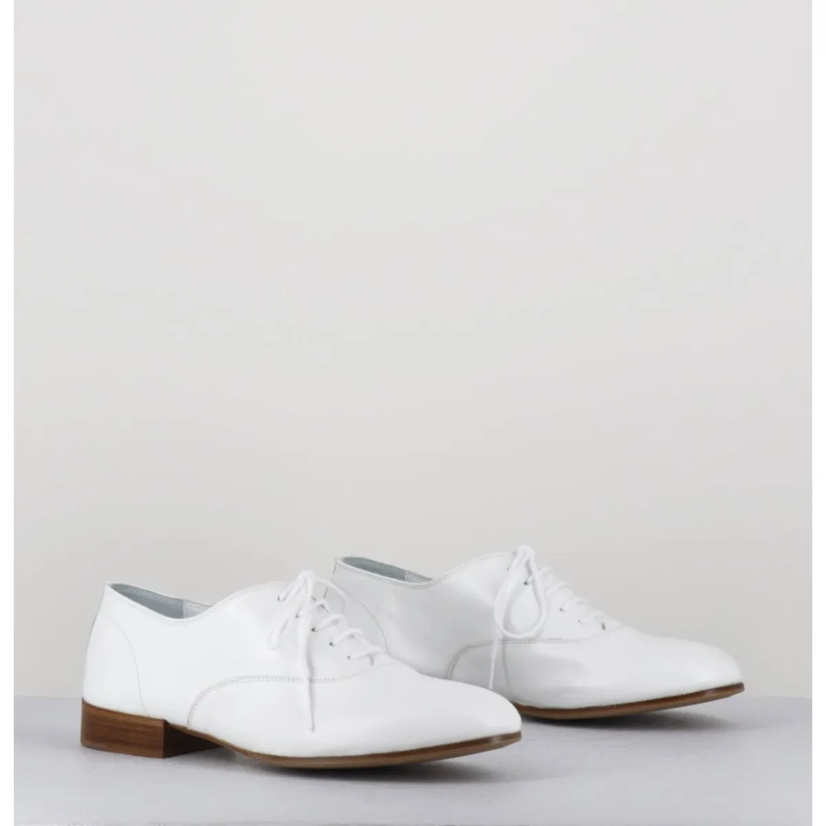Chaussures^TO&CO Derbies minimalistes en cuir souple - STJA COW WHITE BLANC