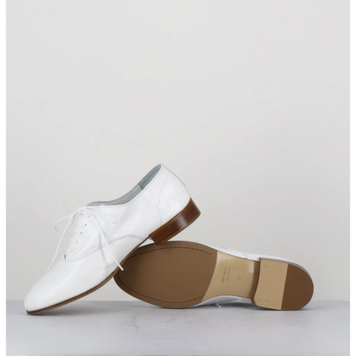 Chaussures^TO&CO Derbies minimalistes en cuir souple - STJA COW WHITE BLANC
