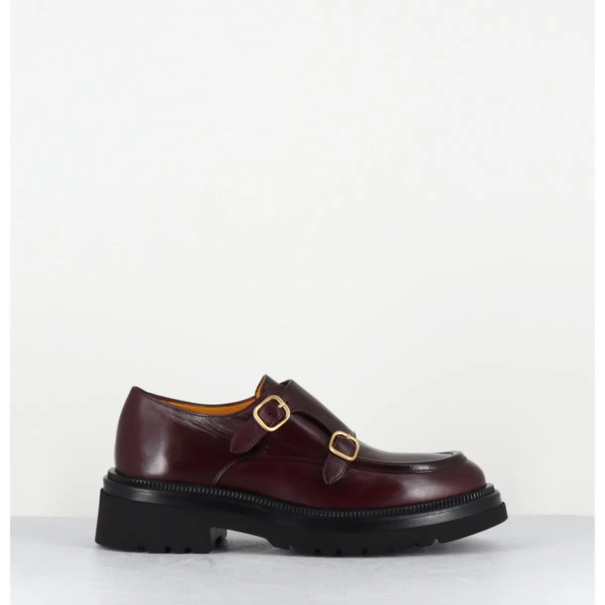 Mocassins | Chaussures^MARA BINI Derby à double boucle en cuir souple x - T219 SETA VINACCIA BORDEAU