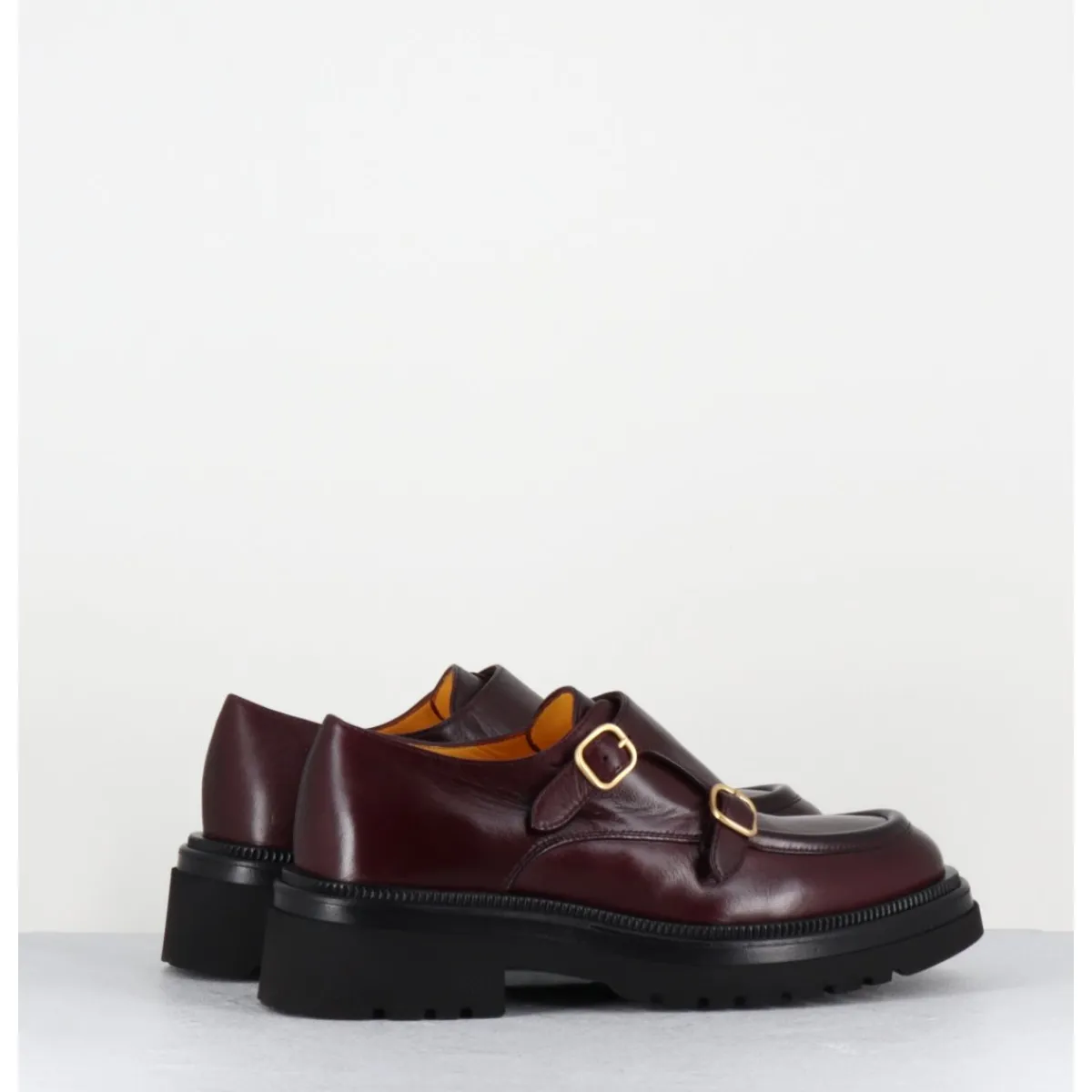 Mocassins | Chaussures^MARA BINI Derby à double boucle en cuir souple x - T219 SETA VINACCIA BORDEAU