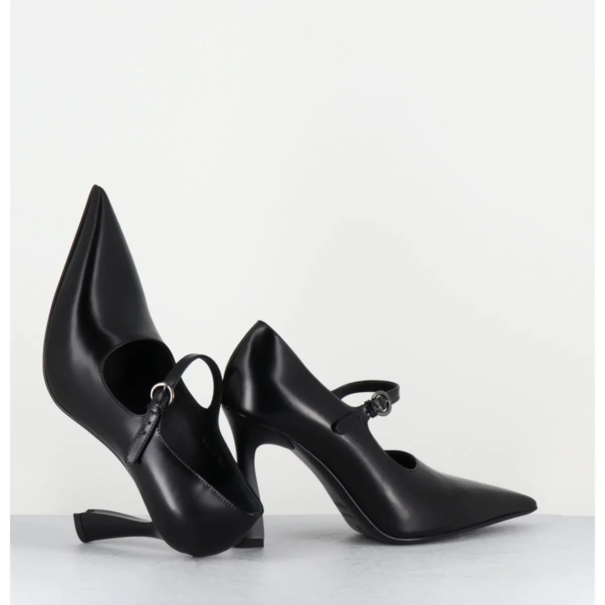 Chaussures^PREMIATA Escarpins à bride bout pointu talon haut cuir - M6590 SPLENDID NERO NOIR