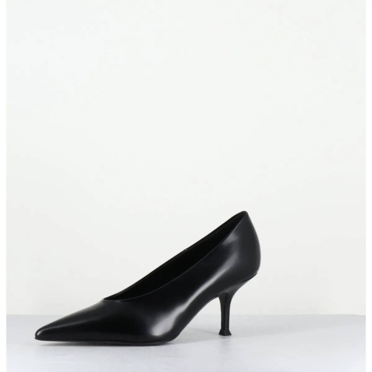 Chaussures^LELLA BALDI Escarpins bout pointu en cuir glacé - LT2434 LAREDO NERO NOIR