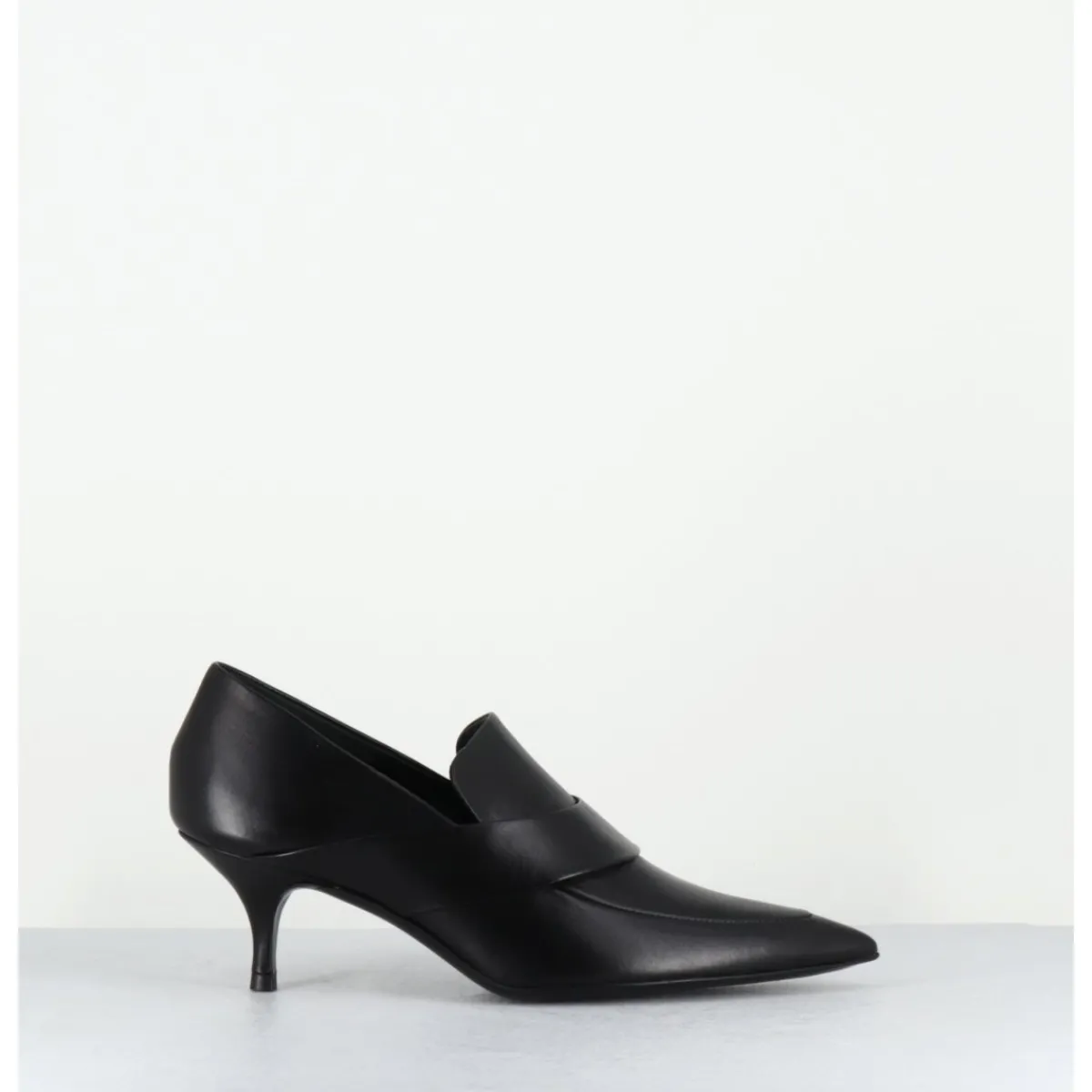 Mocassins | Chaussures^ROTTA Escarpins bout pointu petit talon en cuir ASHI NAPPA BLACK NOIR