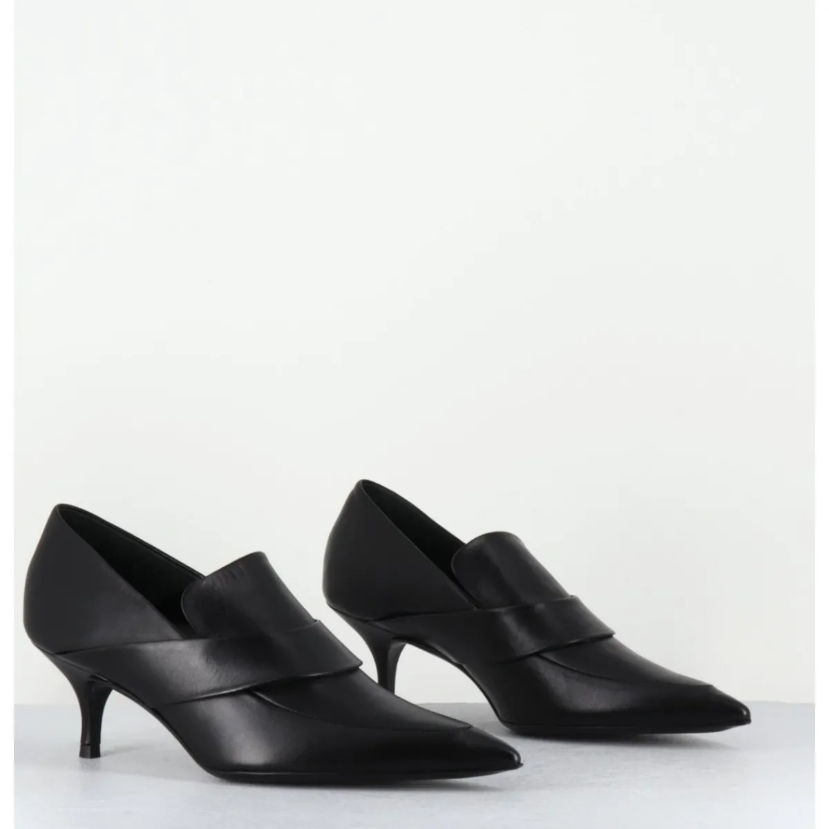 Mocassins | Chaussures^ROTTA Escarpins bout pointu petit talon en cuir ASHI NAPPA BLACK NOIR