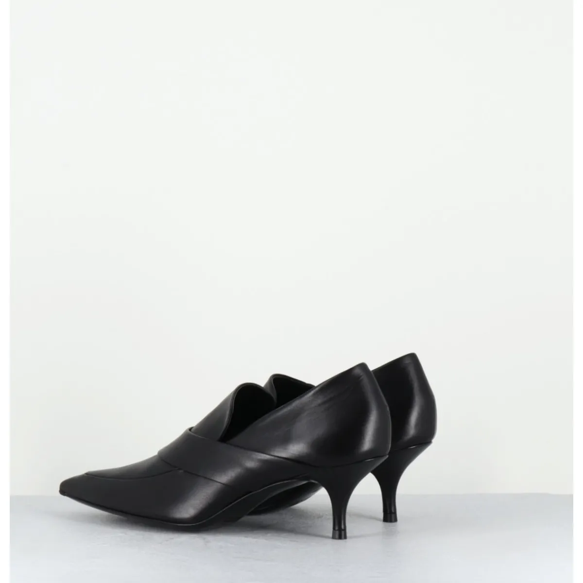 Mocassins | Chaussures^ROTTA Escarpins bout pointu petit talon en cuir ASHI NAPPA BLACK NOIR