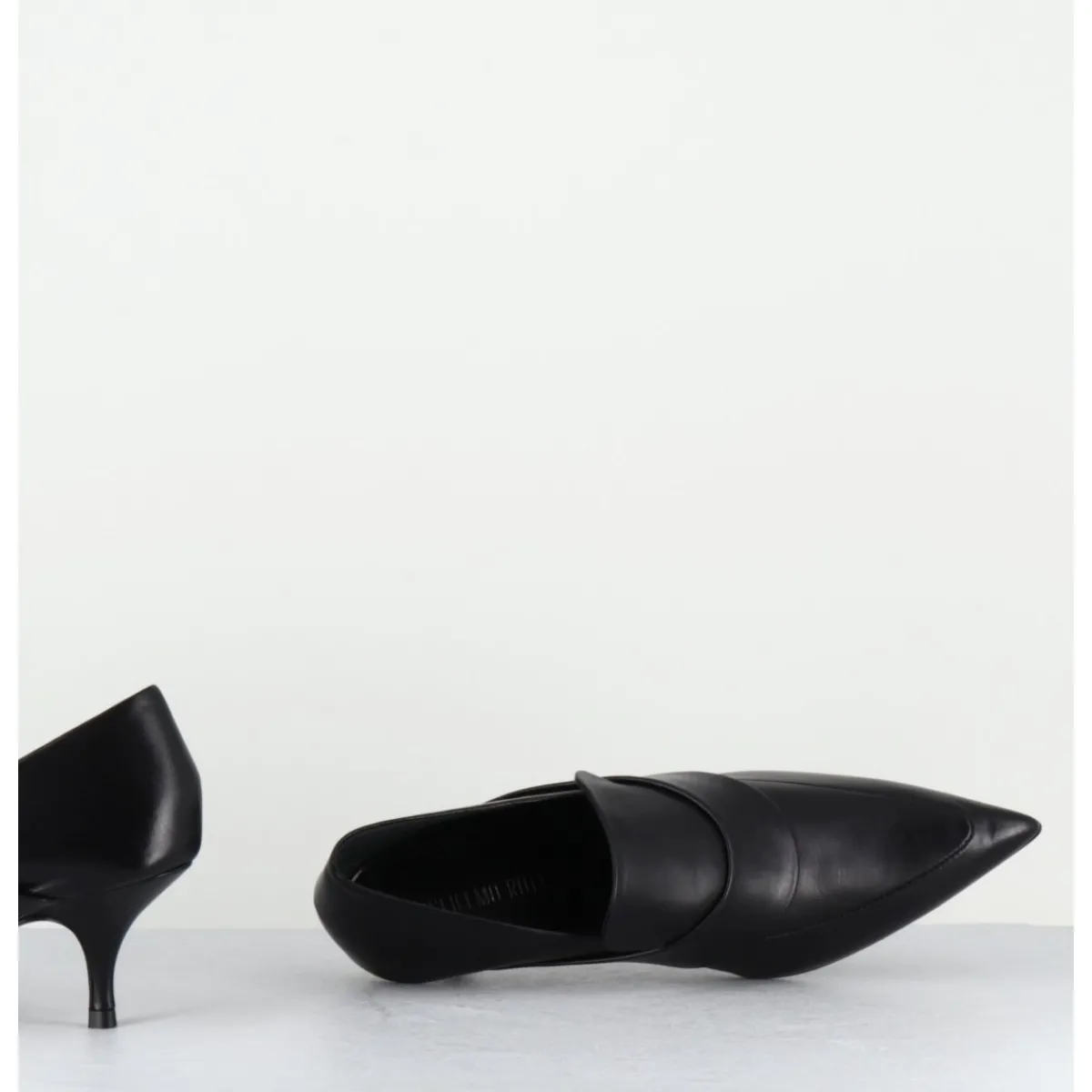 Mocassins | Chaussures^ROTTA Escarpins bout pointu petit talon en cuir ASHI NAPPA BLACK NOIR