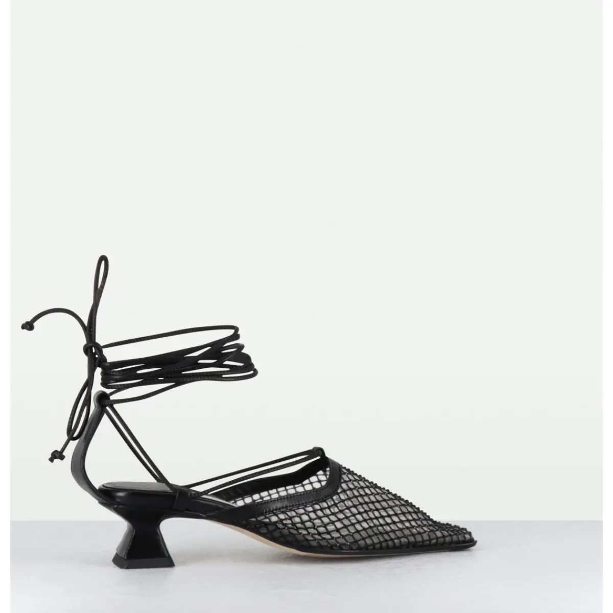 Chaussures^MIISTA Escarpins petit talon cuir et mesh - ANDES MESH SANDAL NOIR