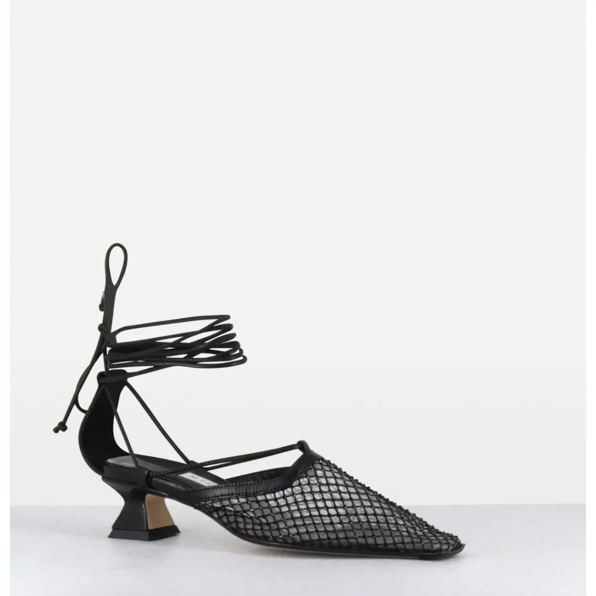 Chaussures^MIISTA Escarpins petit talon cuir et mesh - ANDES MESH SANDAL NOIR