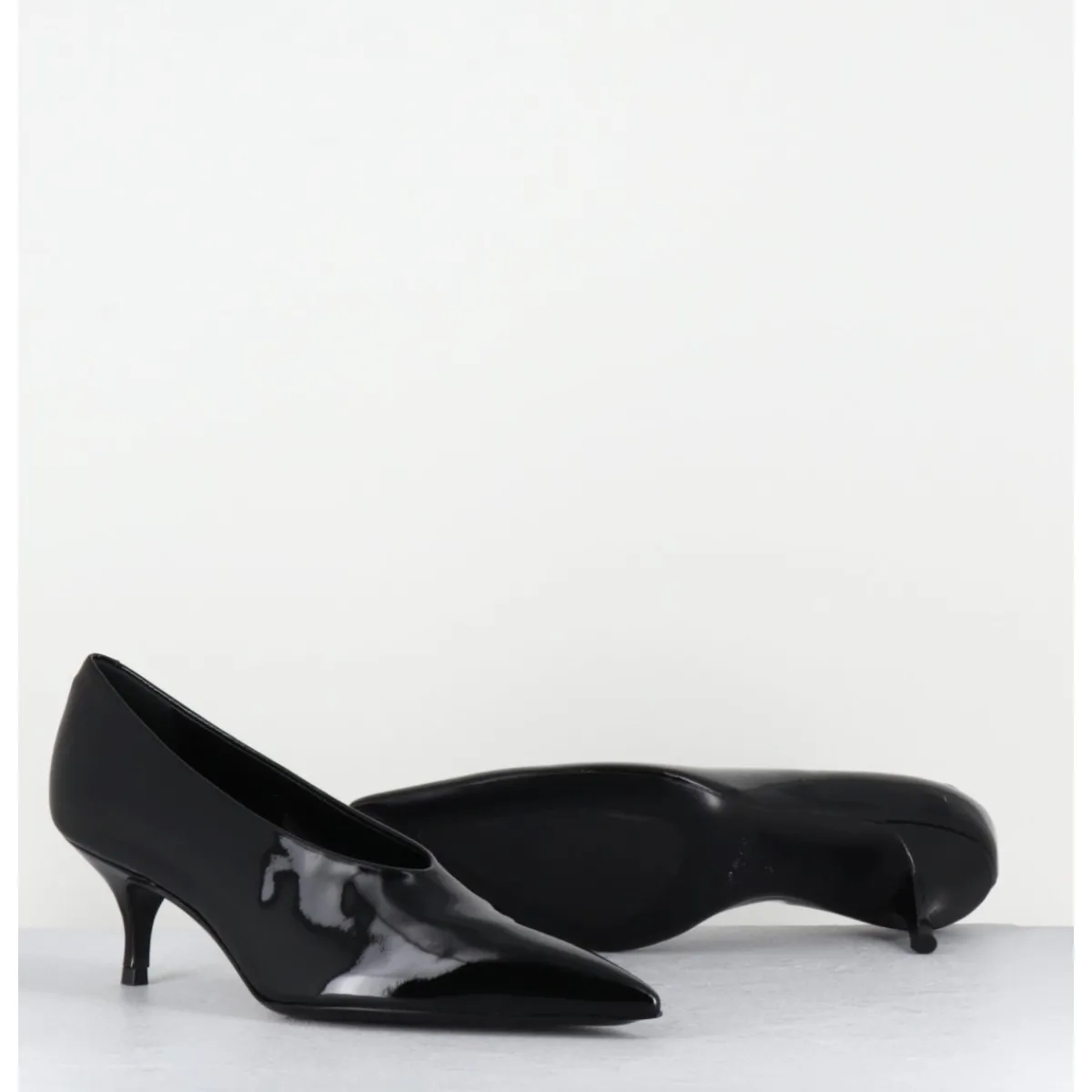 Chaussures^ROTTA Escarpins petit talon en cuir vernis - AISIL VERNICE BLACK NOIR