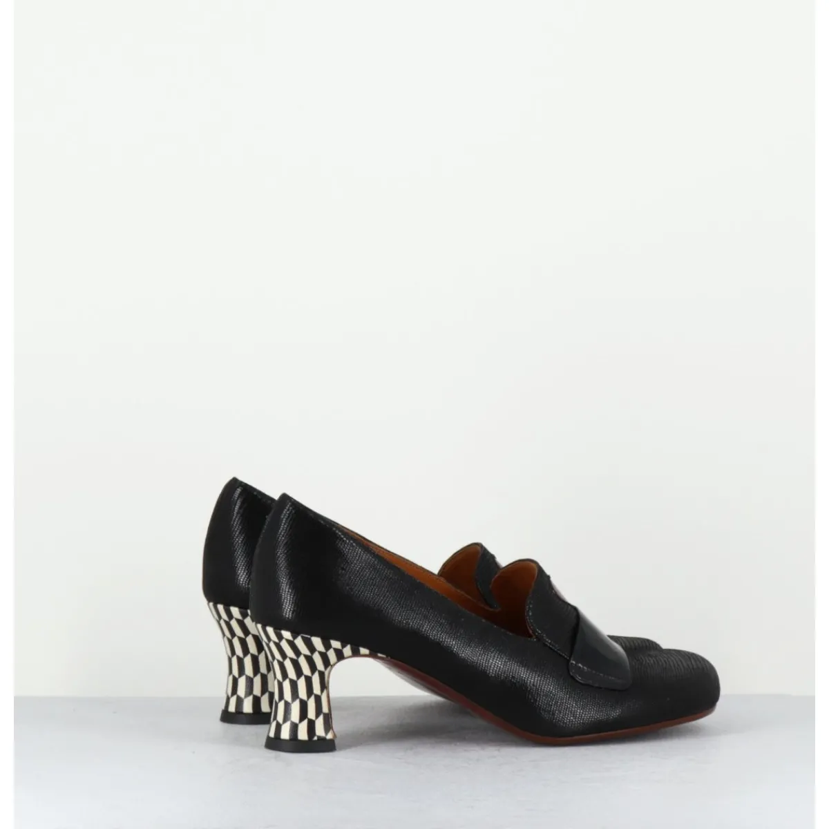 Mocassins | Chaussures^CHIE MIHARA Escarpins rétro cuir imprimé & coeur rouge - MYMARA JEEP NEGRO NOIR