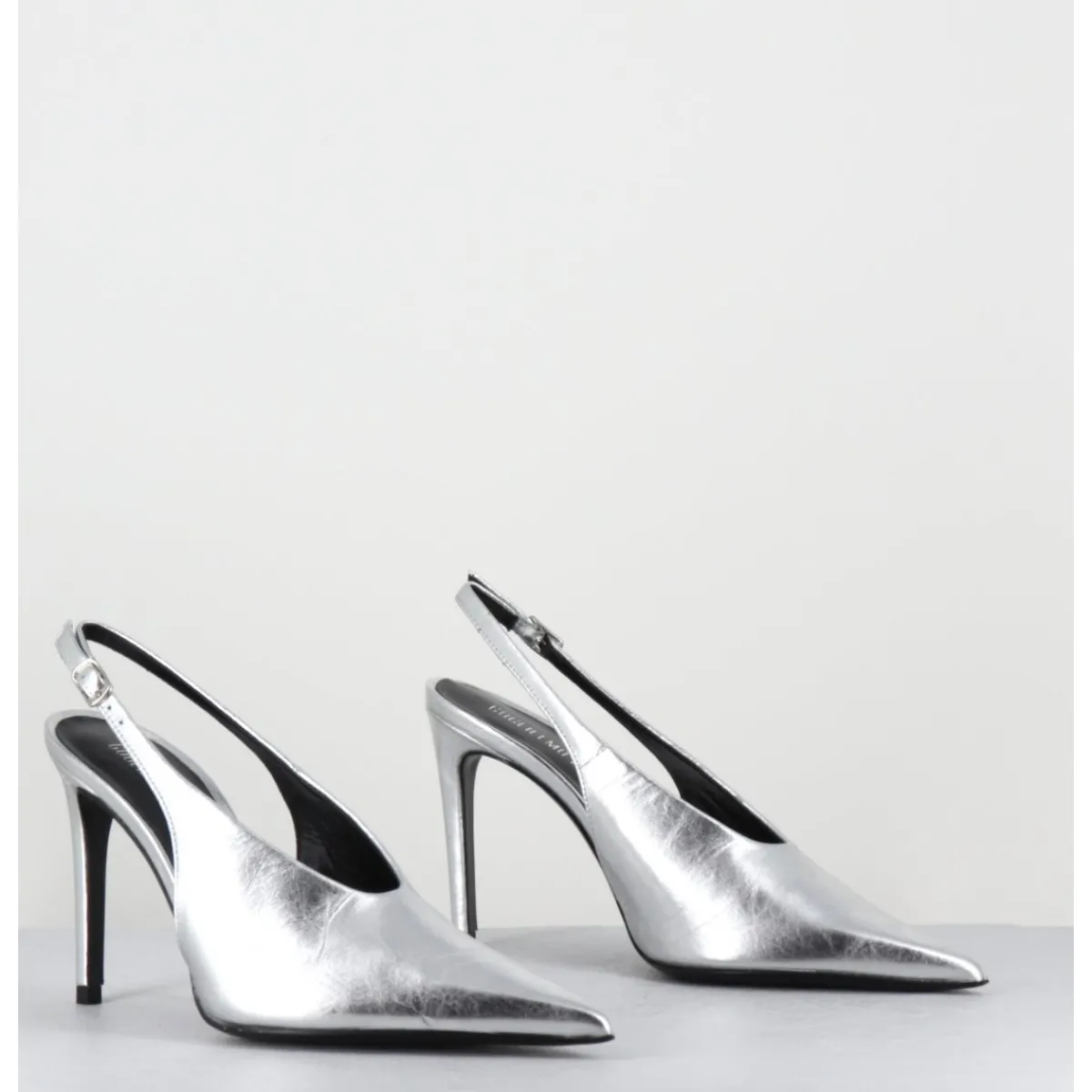 Chaussures^ROTTA Escarpins slingback talon haut en cuir - FEEL SCRATCH SILVER ARGENT