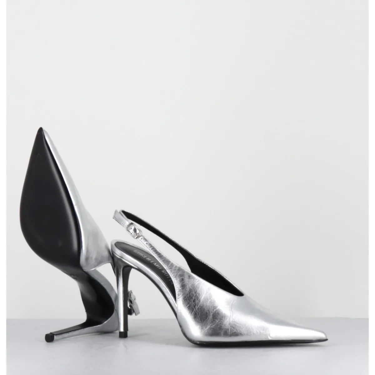 Chaussures^ROTTA Escarpins slingback talon haut en cuir - FEEL SCRATCH SILVER ARGENT
