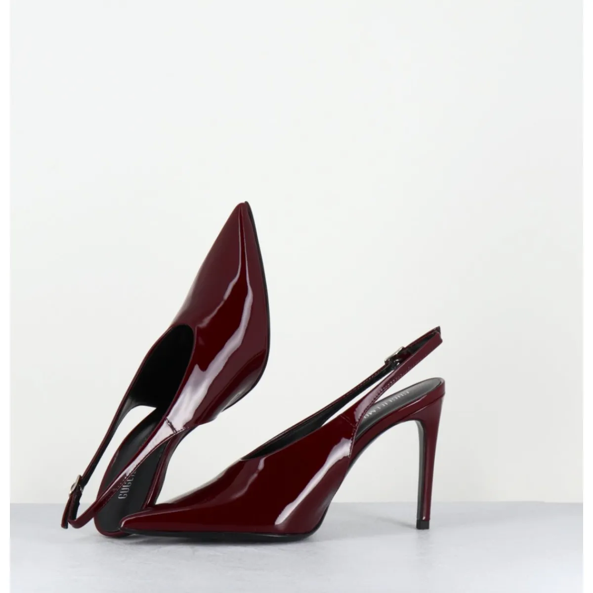 Chaussures^ROTTA Escarpins slingback talon haut en cuir vernis x - FEEL VERNICE BURGUNDY BORDEAU