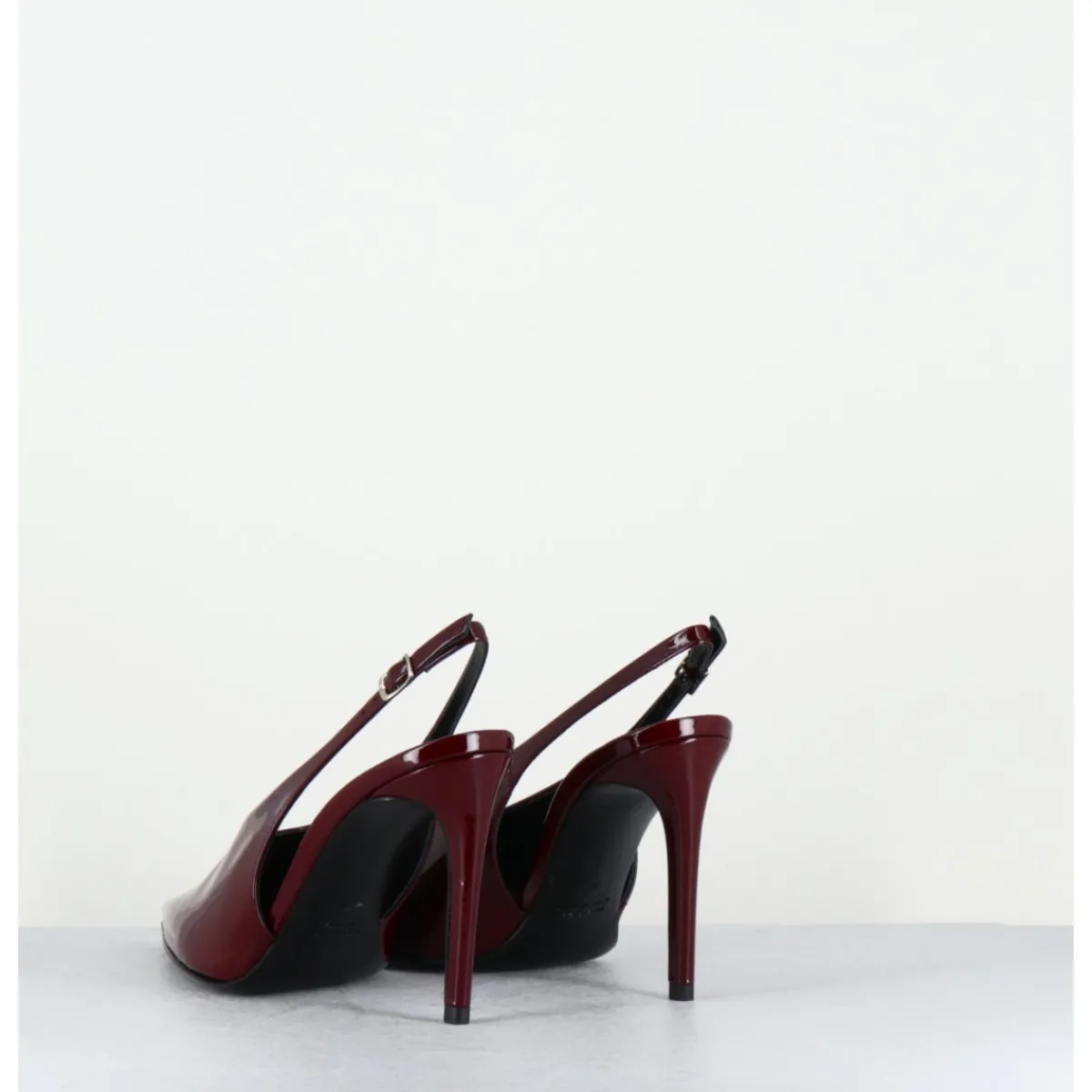 Chaussures^ROTTA Escarpins slingback talon haut en cuir vernis x - FEEL VERNICE BURGUNDY BORDEAU