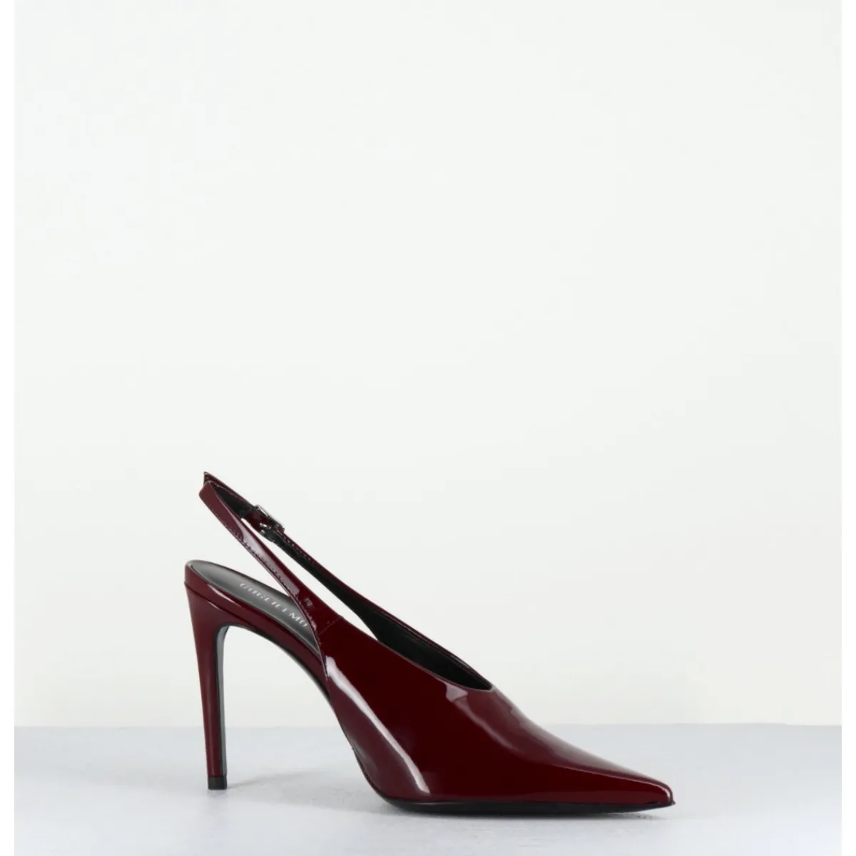 Chaussures^ROTTA Escarpins slingback talon haut en cuir vernis x - FEEL VERNICE BURGUNDY BORDEAU