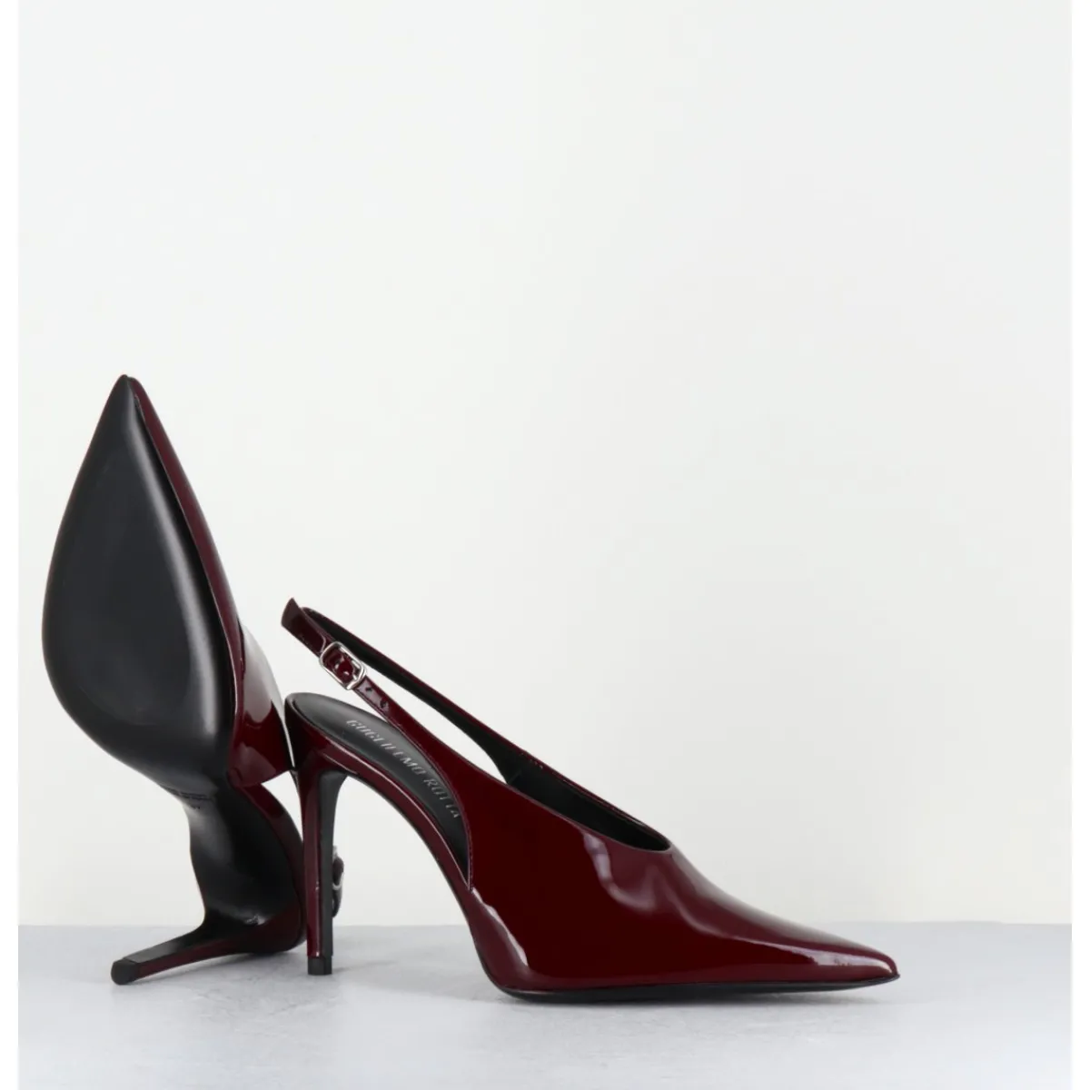 Chaussures^ROTTA Escarpins slingback talon haut en cuir vernis x - FEEL VERNICE BURGUNDY BORDEAU