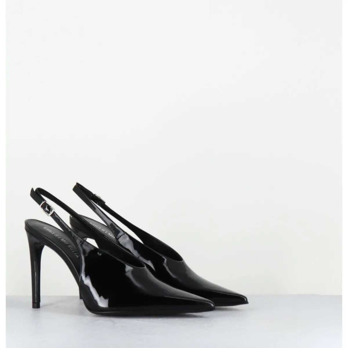 Chaussures^ROTTA Escarpins slingback talon haut en cuir vernis - FEEL VERNICE BLACK NOIR