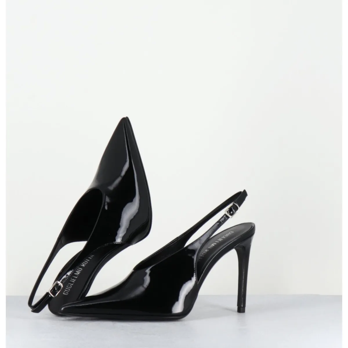 Chaussures^ROTTA Escarpins slingback talon haut en cuir vernis - FEEL VERNICE BLACK NOIR
