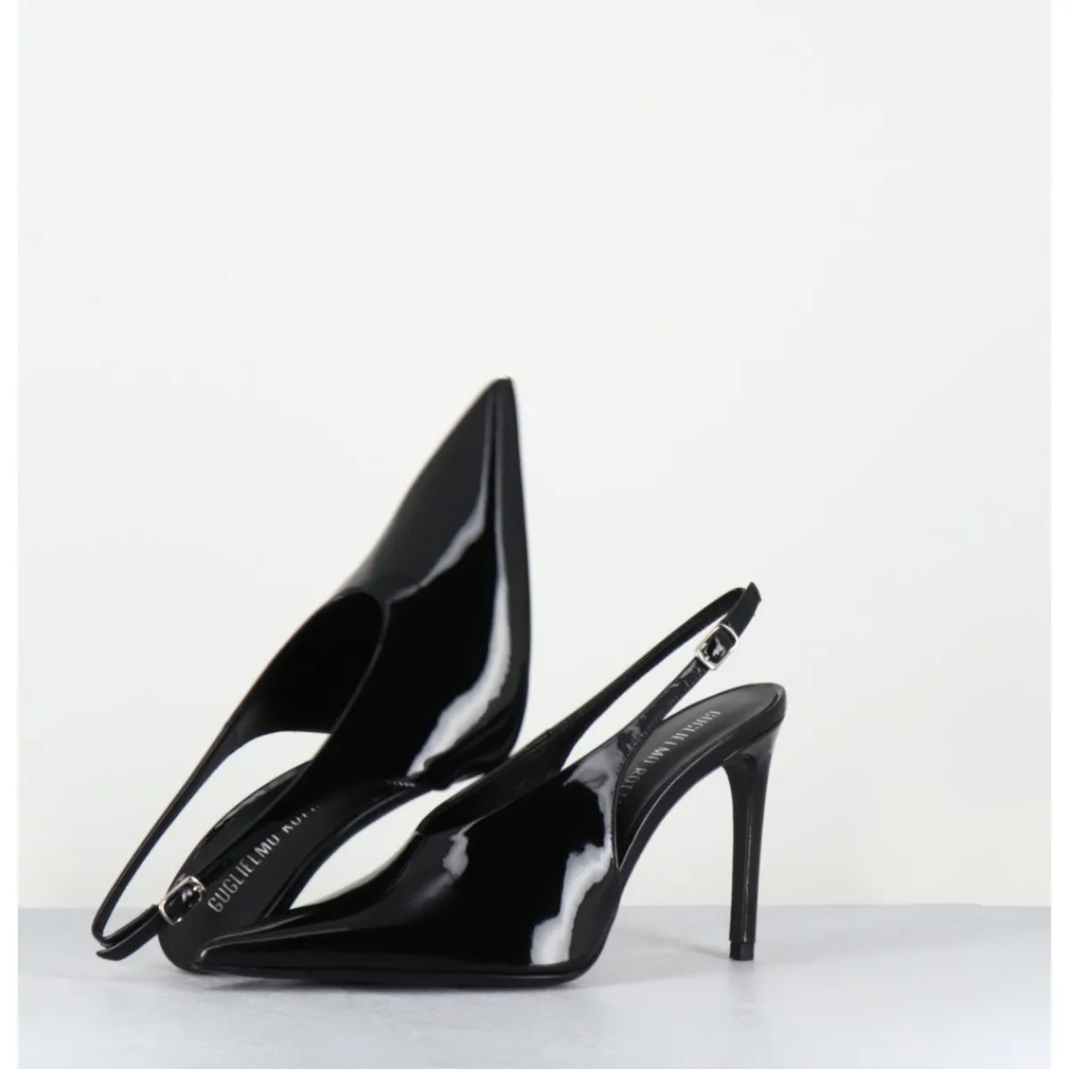 Chaussures^ROTTA Escarpins slingback talon haut en cuir vernis - FEEL VERNICE BLACK NOIR