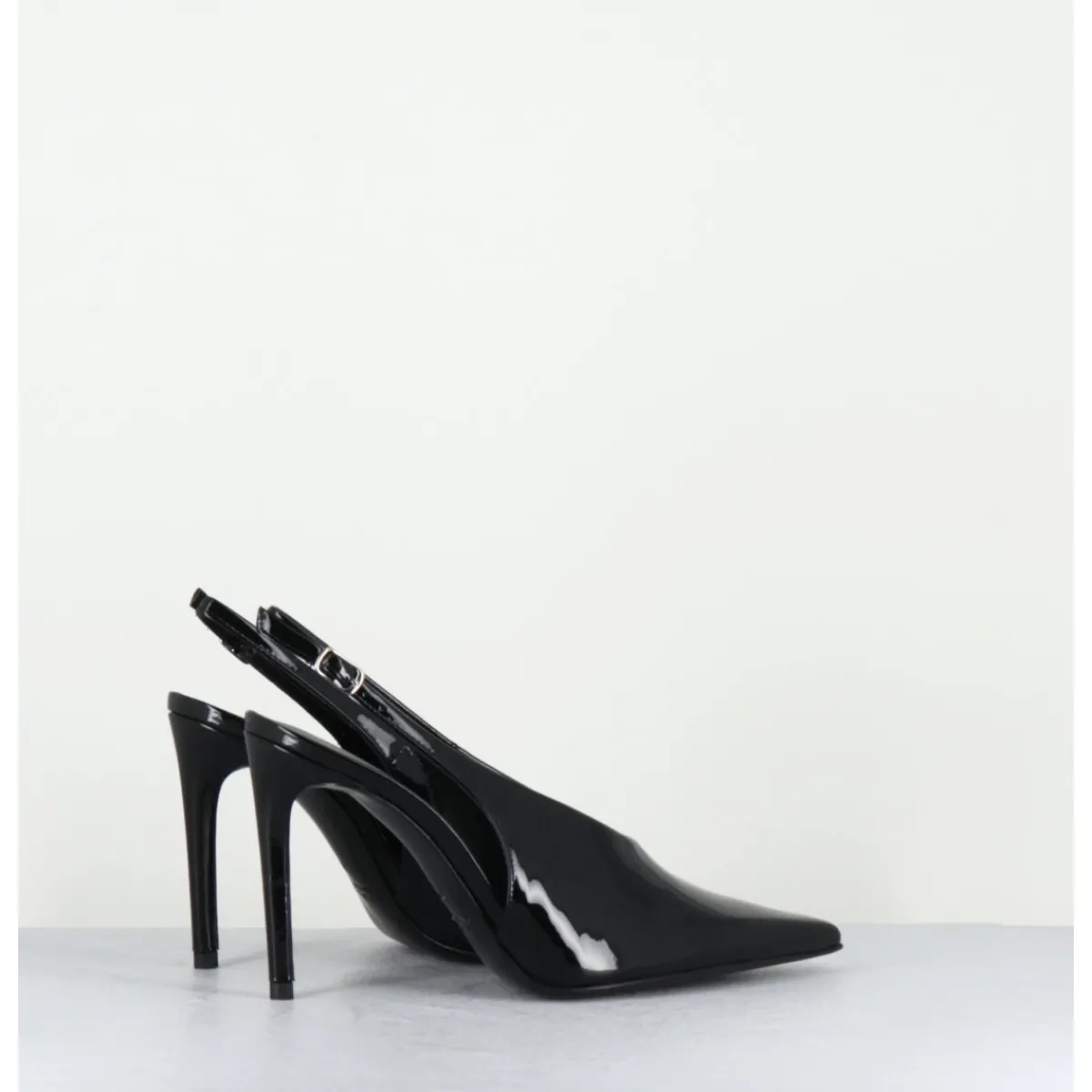Chaussures^ROTTA Escarpins slingback talon haut en cuir vernis - FEEL VERNICE BLACK NOIR