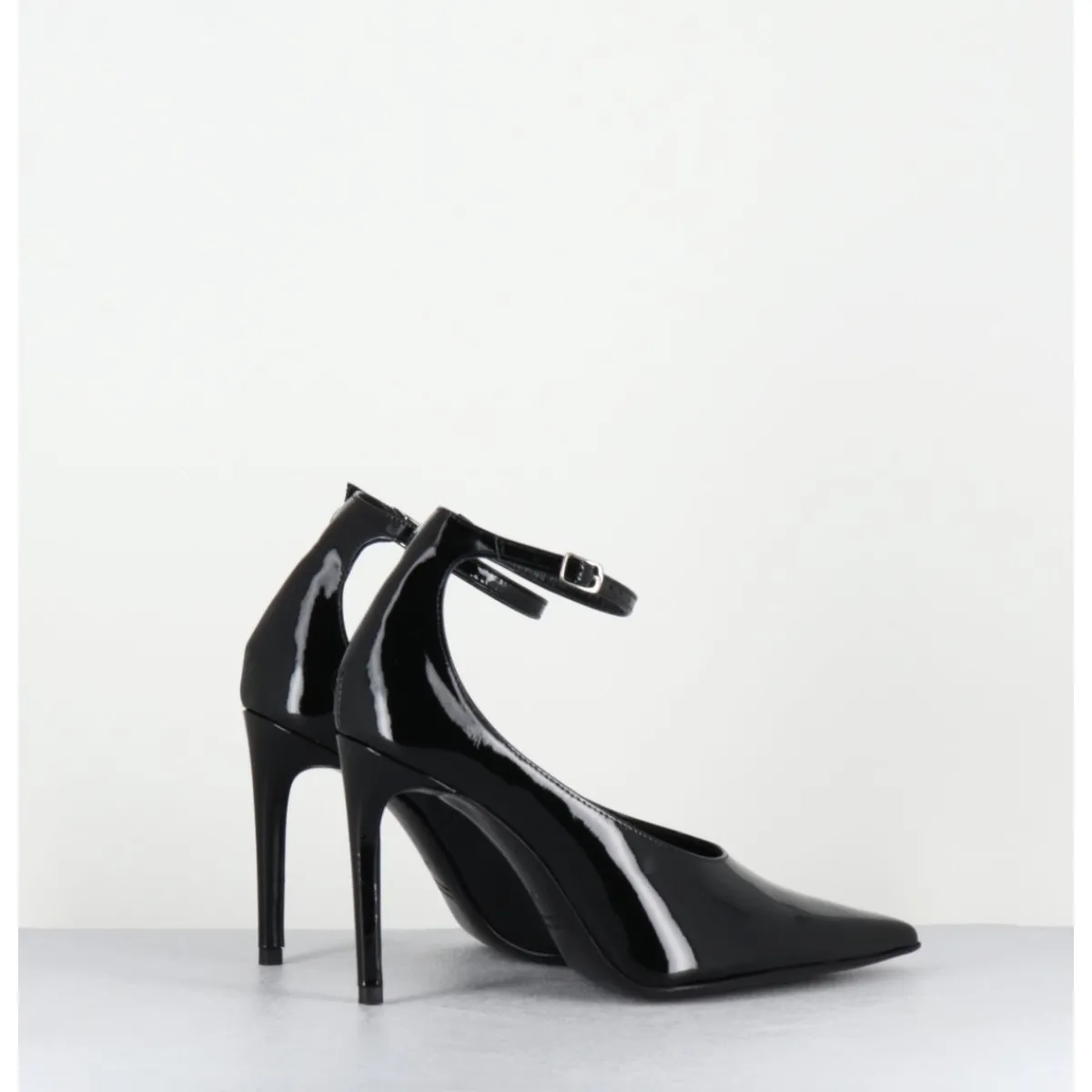 Chaussures^ROTTA Escarpins talon haut bride cheville en cuir vernis - FLOYDAH24 VERNICE BLACK NOIR