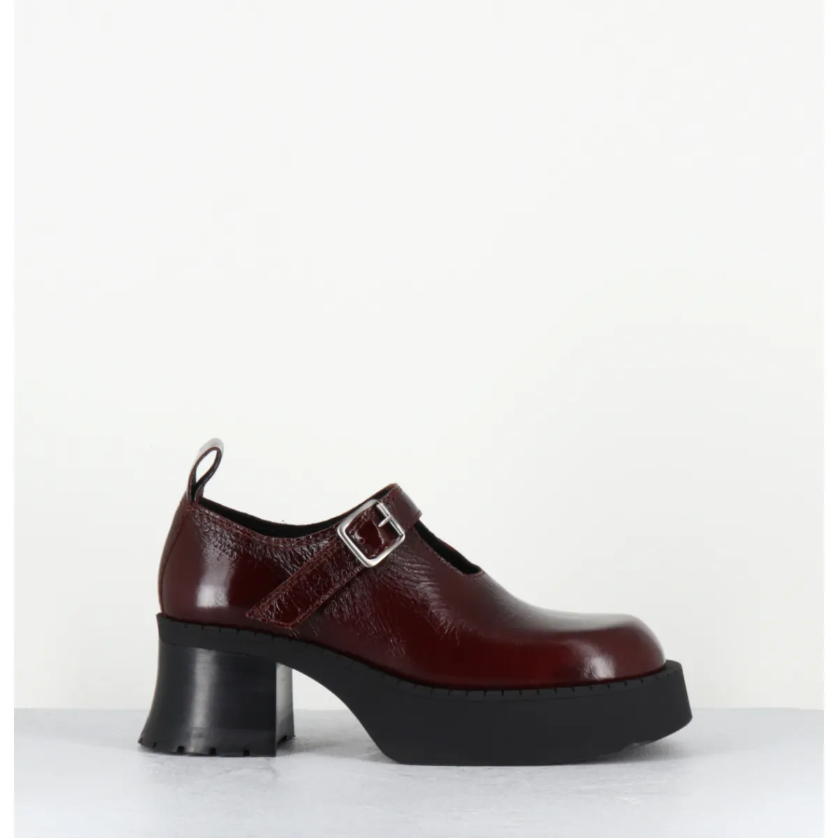 Chaussures | Plateformes^E8 BY MIISTA Mary-jane à plateforme naplak - BIRGIT BROWN BROGUES MARRON