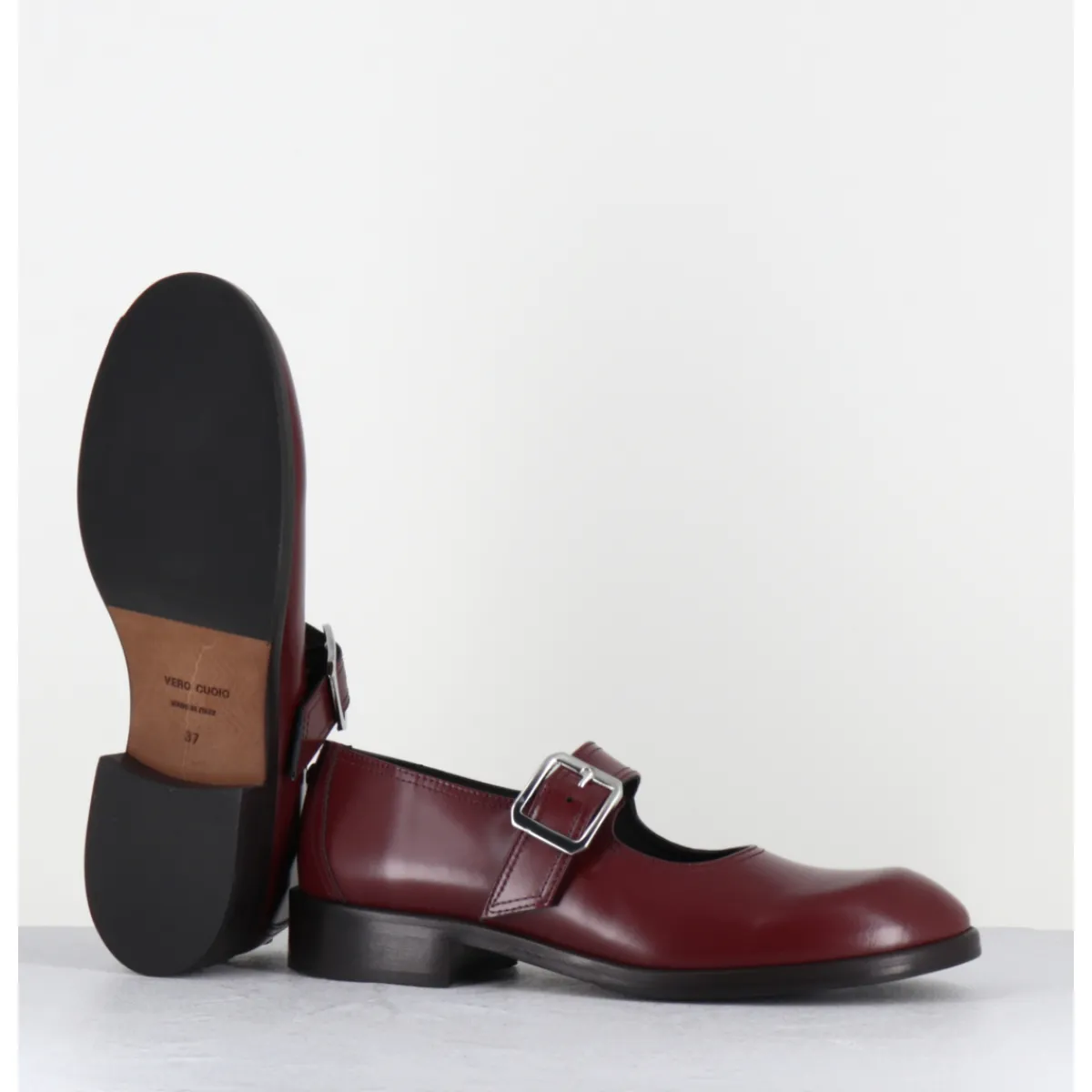 Chaussures^GARRICE LAB Mary-Jane en cuir glacé x - YVETTE ABRA BORDO BORDEAU