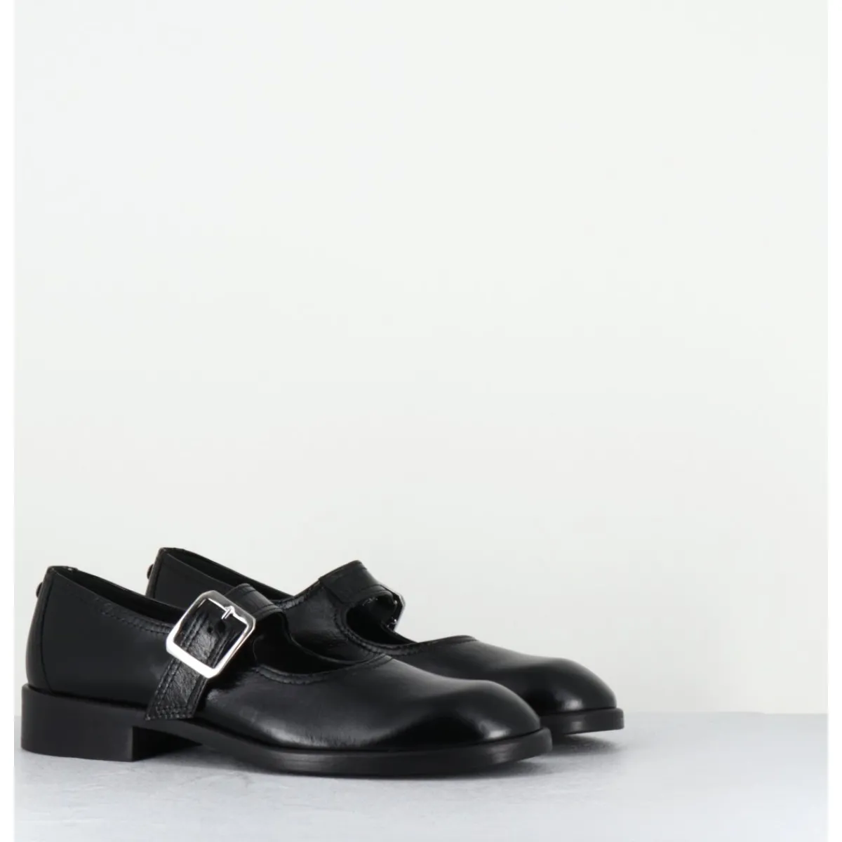 Chaussures^OA NON FASHION Mary-Jane en cuir - YVETTE VERNICE NERO NOIR