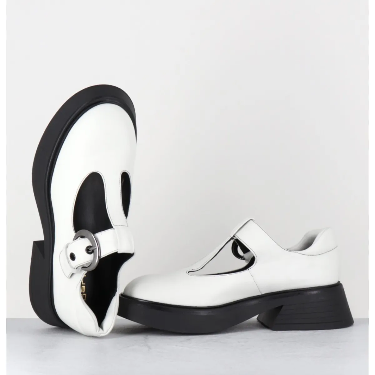Chaussures^GARRICE LAB Mary-Jane 90s en cuir semelle légère - DIKE SAVANA BIANCO BLANC