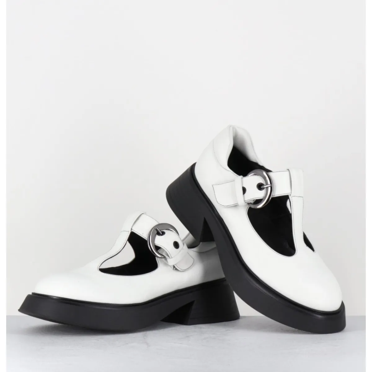 Chaussures^GARRICE LAB Mary-Jane 90s en cuir semelle légère - DIKE SAVANA BIANCO BLANC