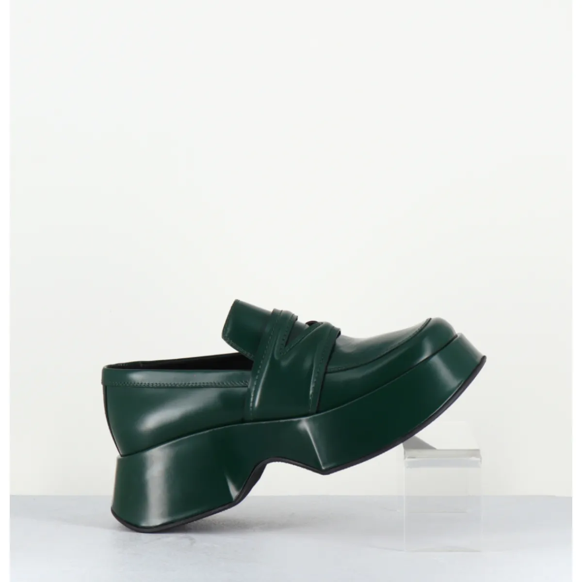 Mocassins | Chaussures^VIC MATIE Mocassins à plateforme en cuir glacé - 1F2402D LATTEX GREEN VERT