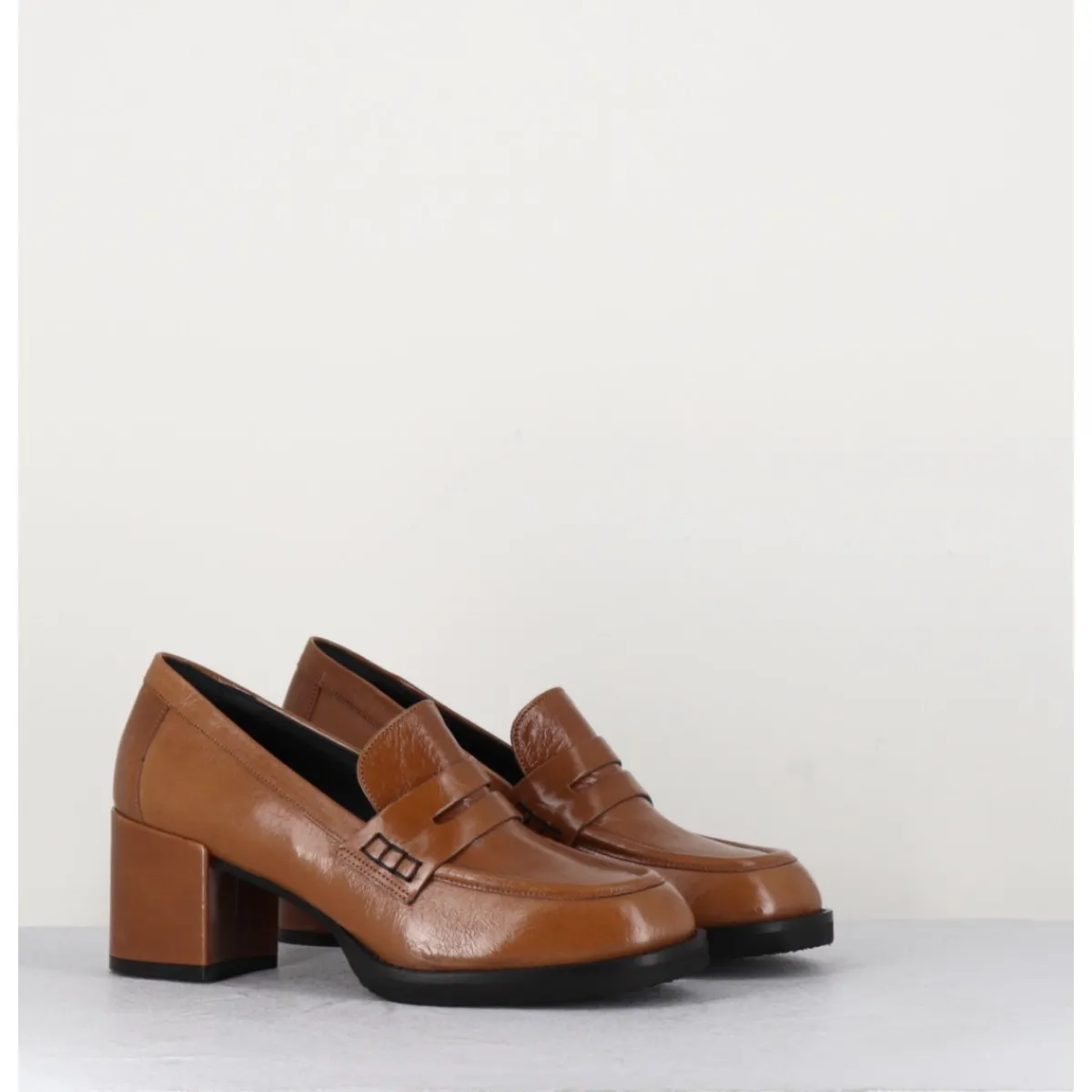 Mocassins^GARRICE LAB Mocassins en cuir - AH500 BRANDY CAMEL