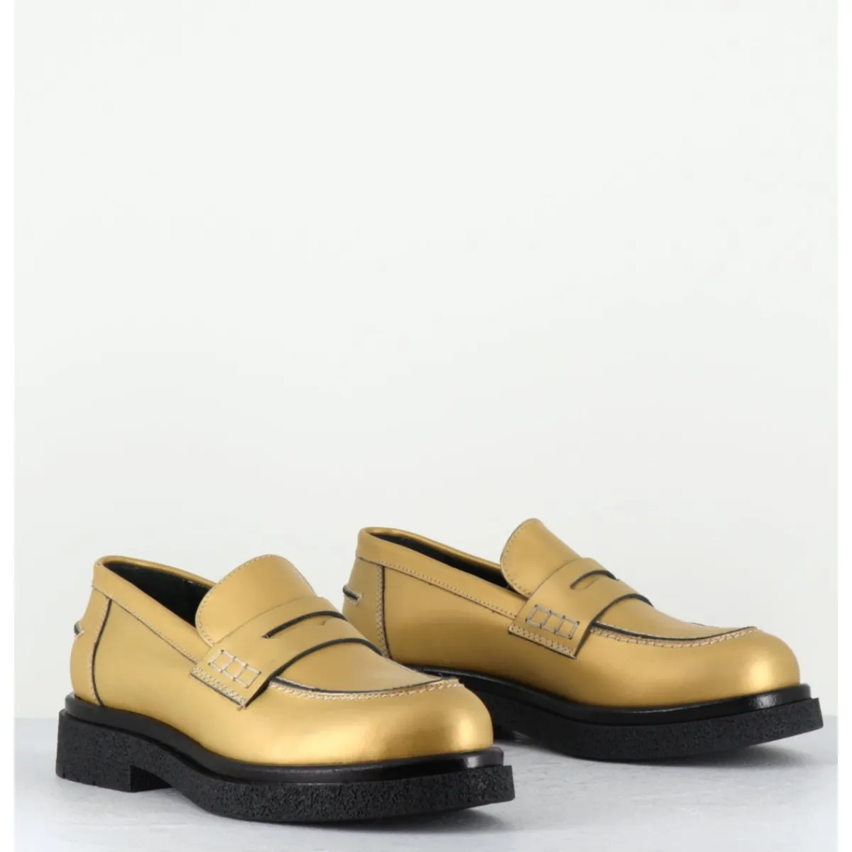 Mocassins | Chaussures^OA NON FASHION Mocassins en cuir doré mat semelle légère - AL100 OLD METAL DORE