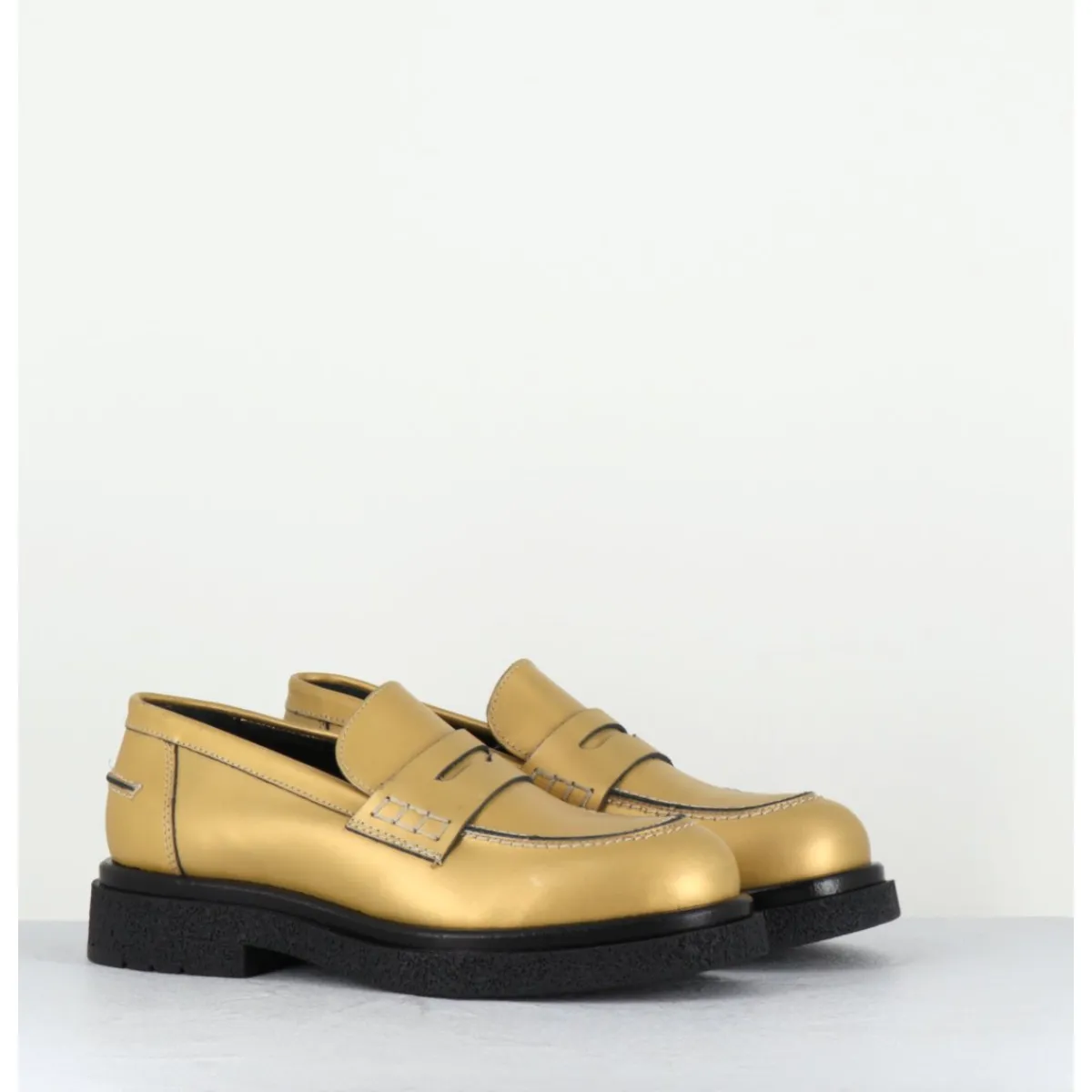 Mocassins | Chaussures^OA NON FASHION Mocassins en cuir doré mat semelle légère - AL100 OLD METAL DORE