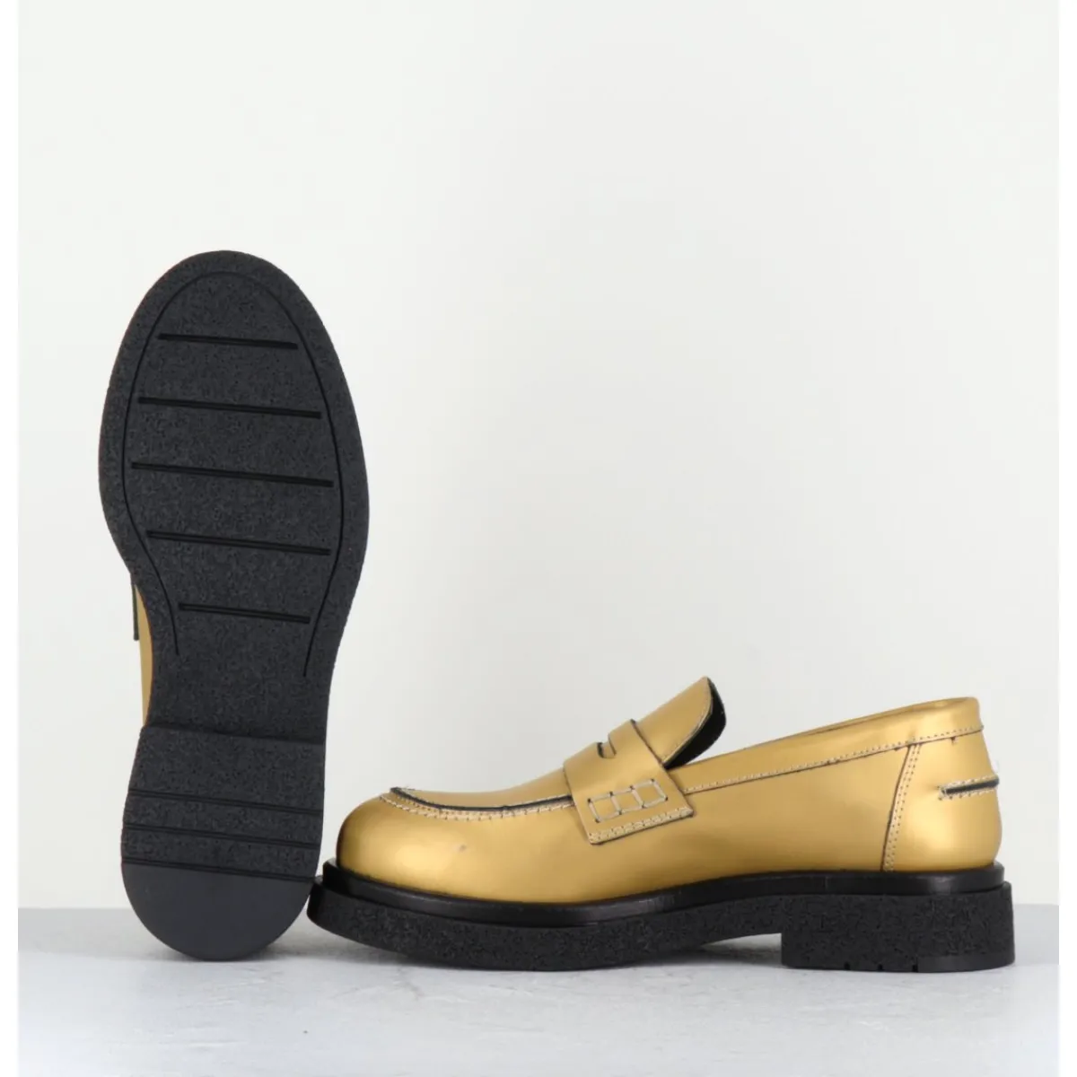 Mocassins | Chaussures^OA NON FASHION Mocassins en cuir doré mat semelle légère - AL100 OLD METAL DORE