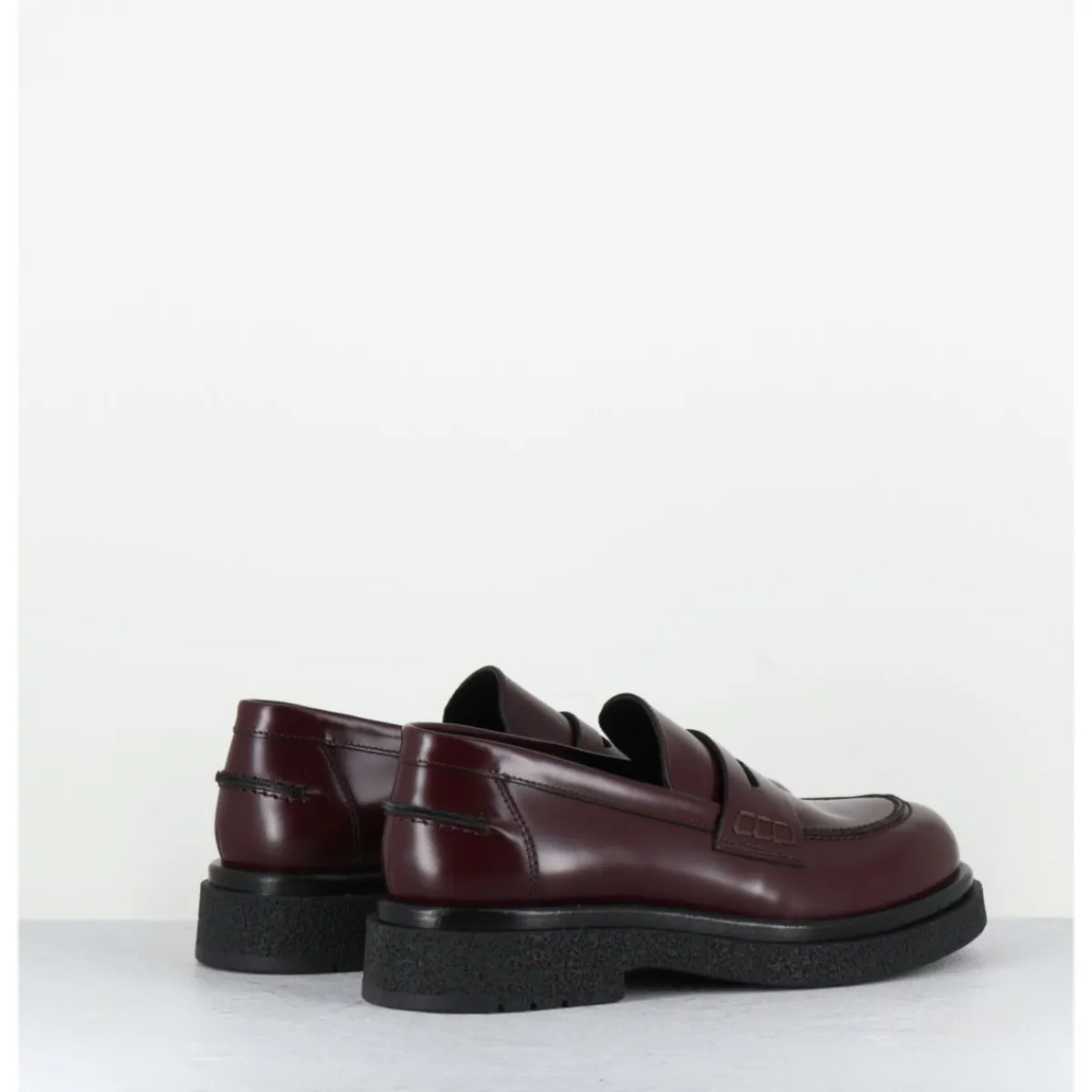 Mocassins | Chaussures^OA NON FASHION Mocassins en cuir glacé x semelle légère - AL100 ABRASIVATO BORDEAU