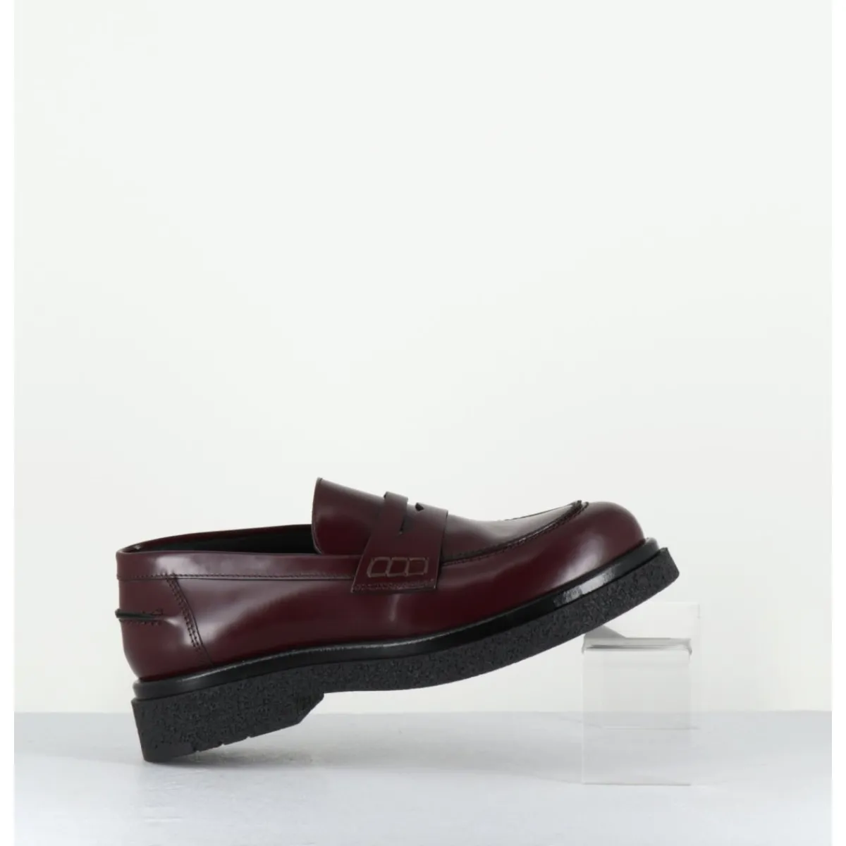 Mocassins | Chaussures^OA NON FASHION Mocassins en cuir glacé x semelle légère - AL100 ABRASIVATO BORDEAU